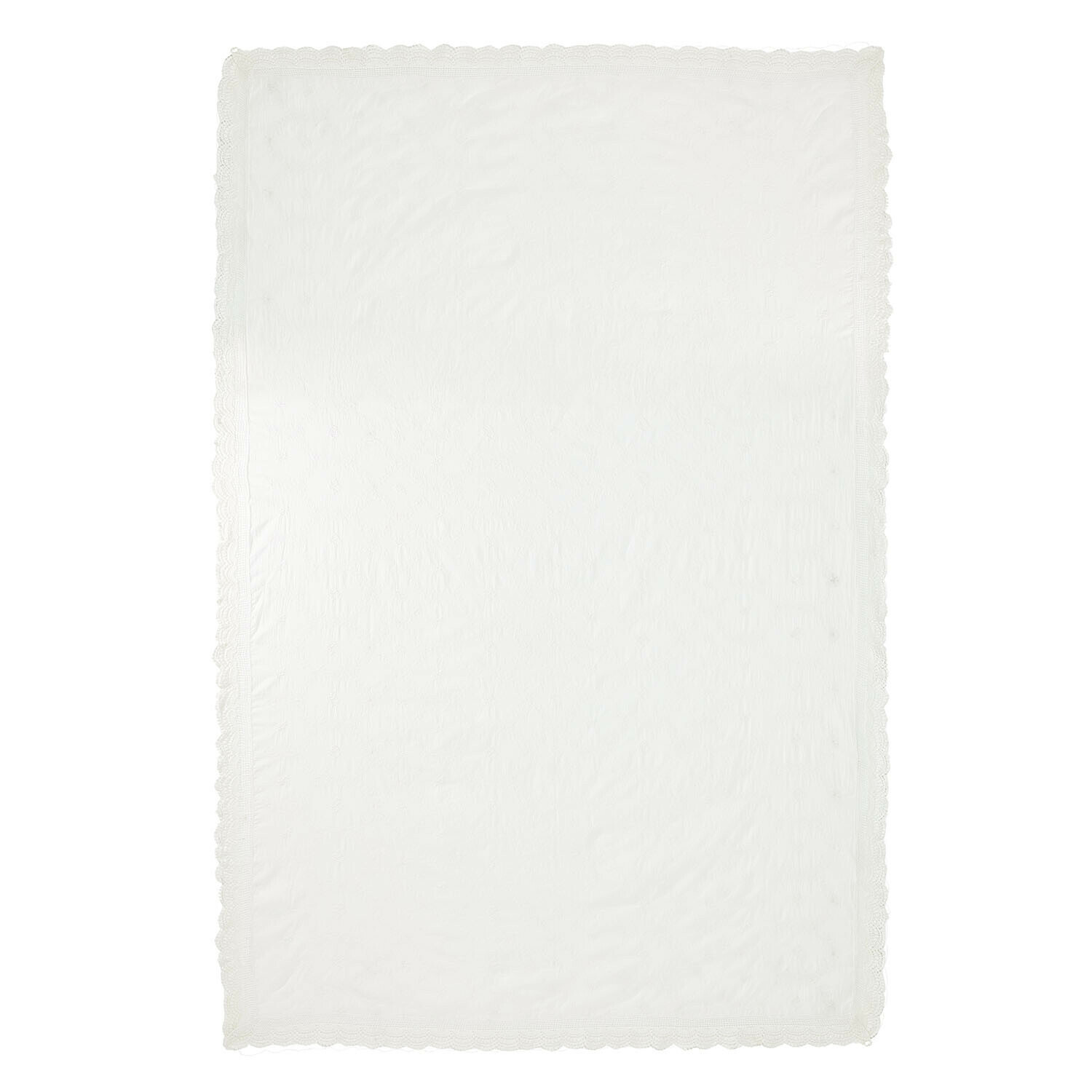 Tischdecke Valek Weißer Tischläufer mit feiner Spitzenkante aus weichem Material, elegante Tischdekoration