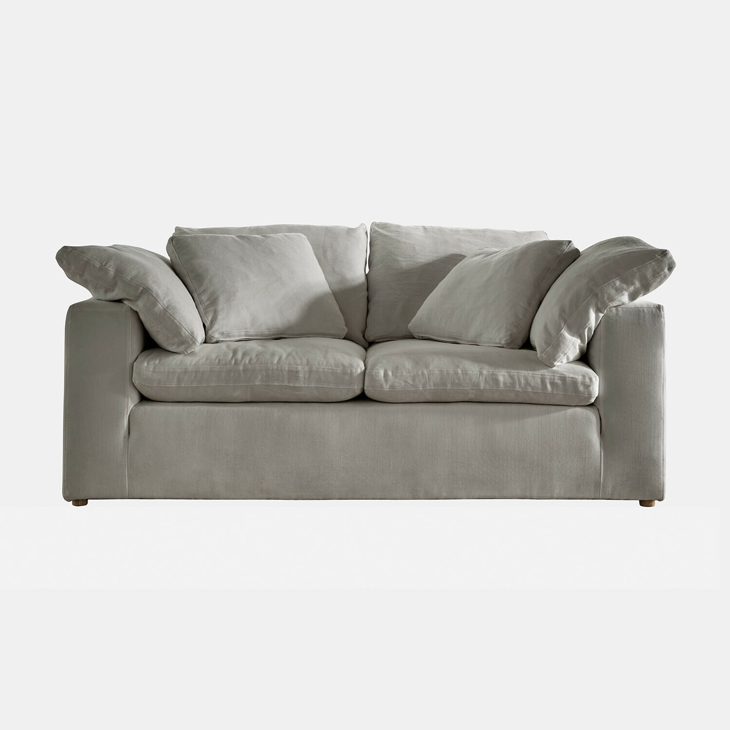 grau Graues Everholt Sofa aus weichem Stoff mit Kissen, moderner und bequemer Wohnzimmersessel