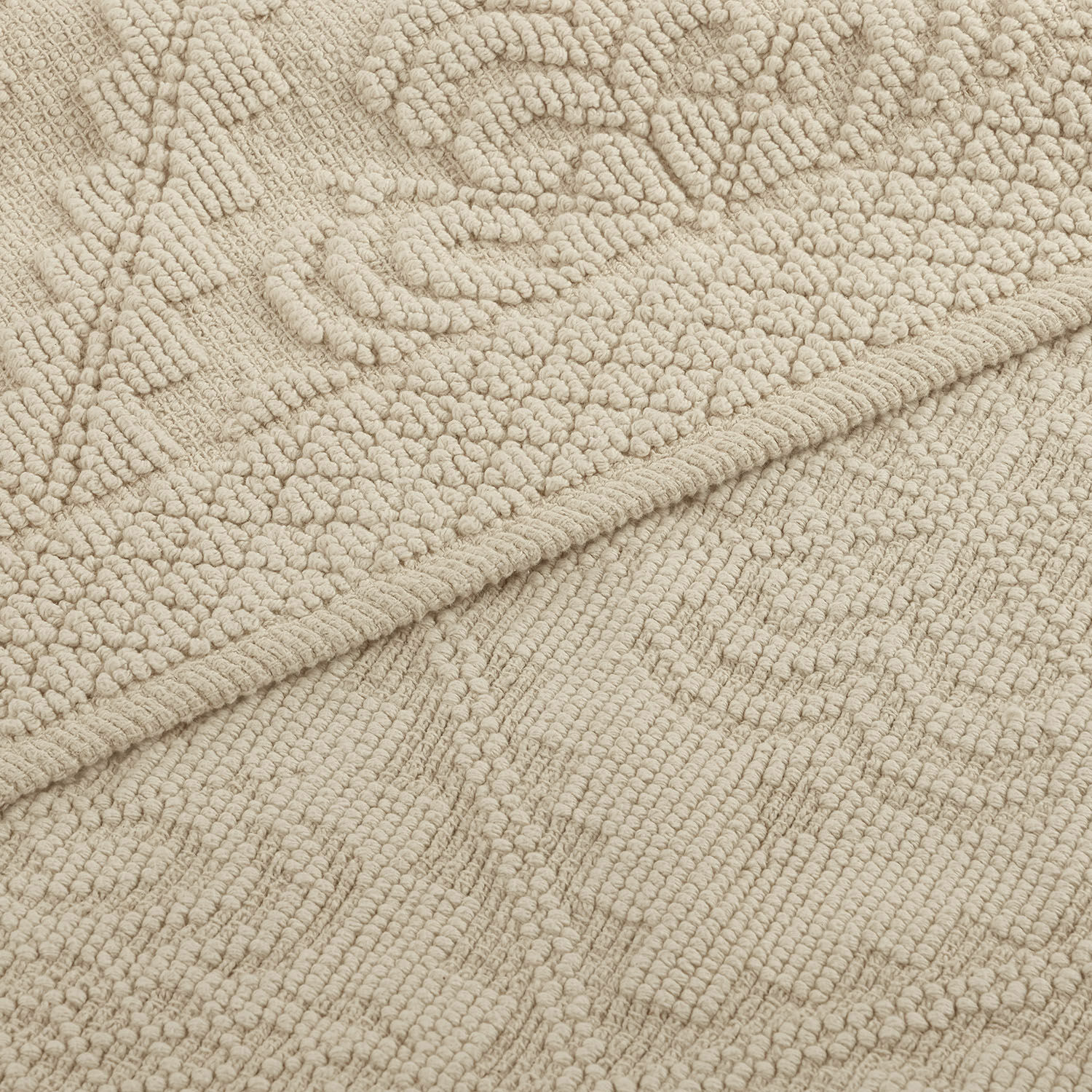 beige Beige Badematte Mivorex aus weichem Material mit dekorativem Muster, rutschfest und saugfähig