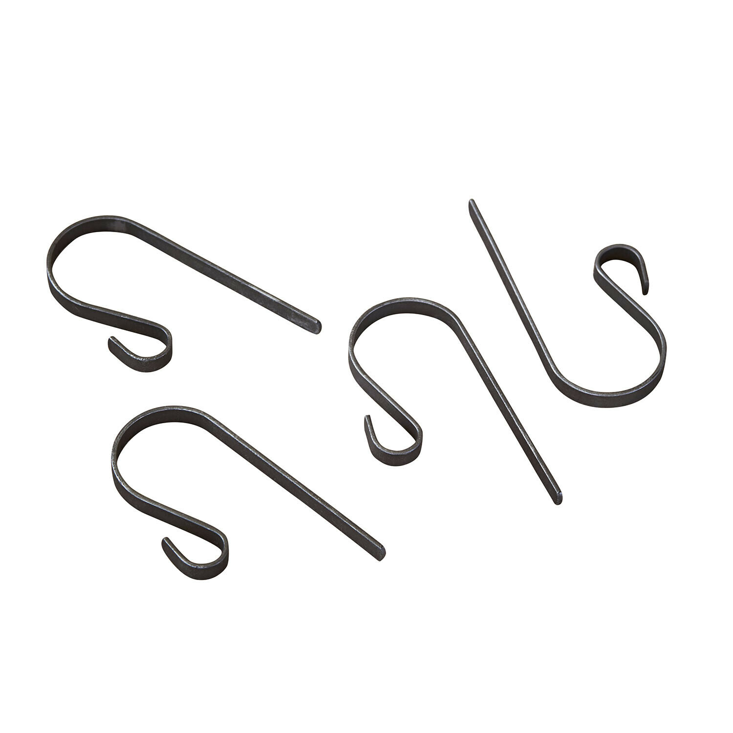 Haken 4er Set Mirevo Set aus vier schwarzen Metallhaken zum Aufhängen, robuste Haushalts- und Gartenzubehör