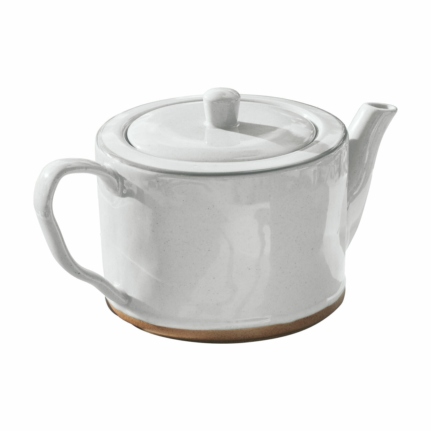 weiß Weiße Keramik-Teekanne mit Deckel und Henkel, klassisches Design für die Küche