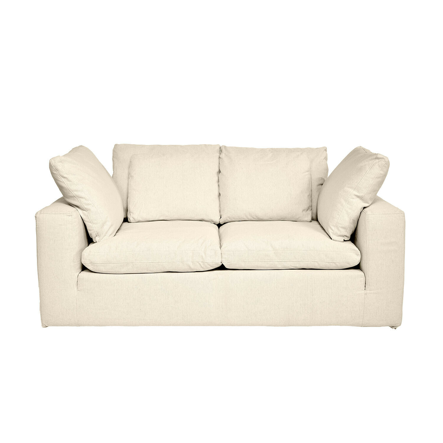 Sofa Xavreille Beige Stoffsofa mit weichen Kissen, modernes Wohnzimmermöbel für gemütliche Stunden