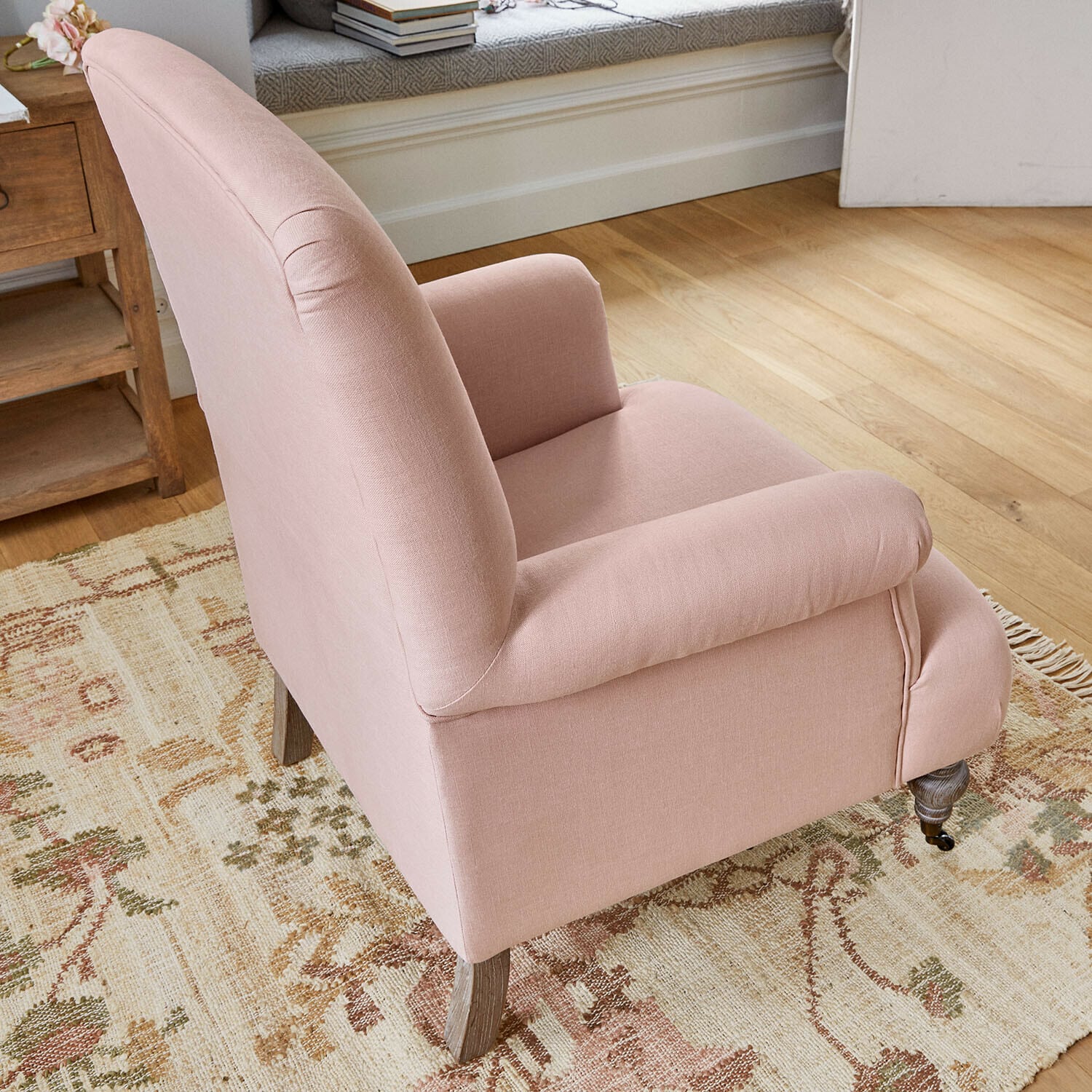 Sessel mit Hocker Rose de Lumière