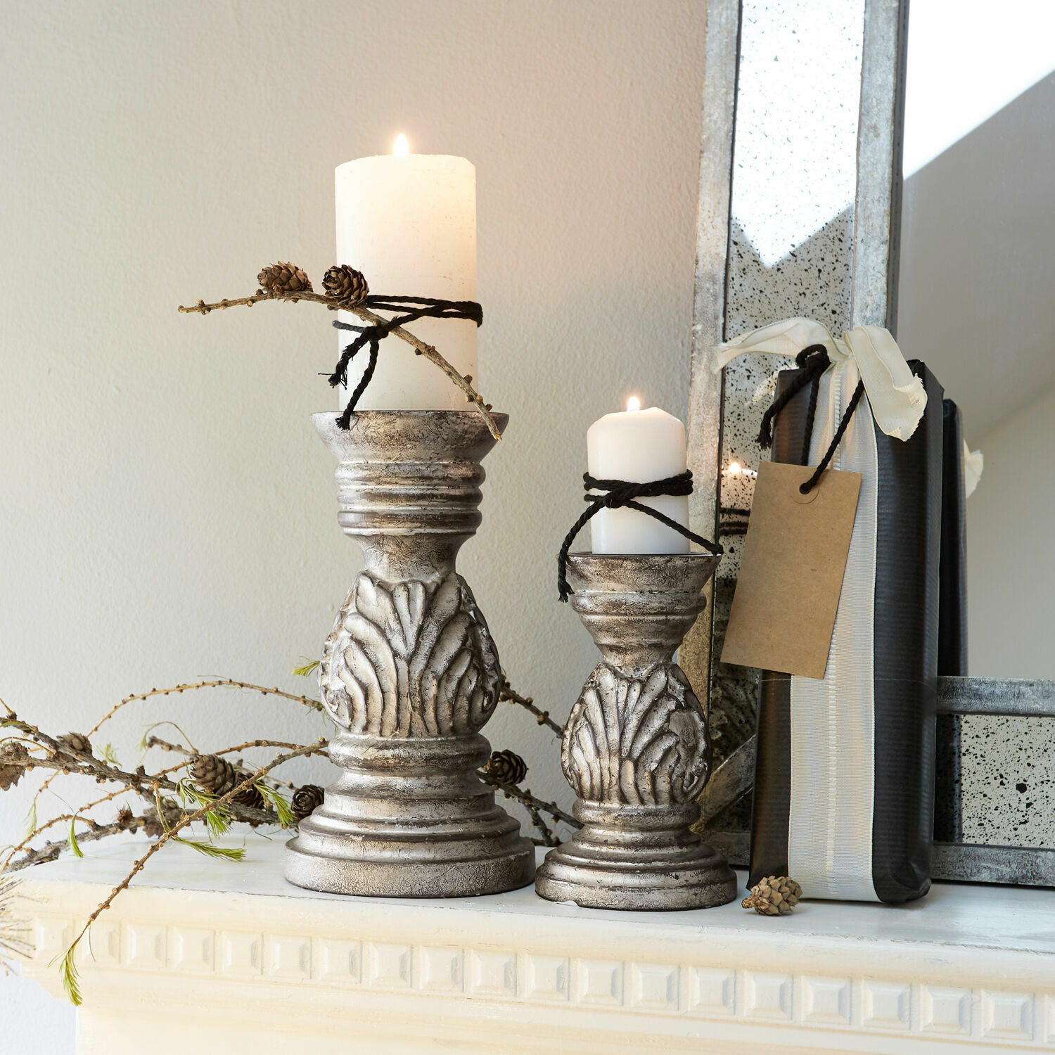 Kerzenständer 2er Set Oilo