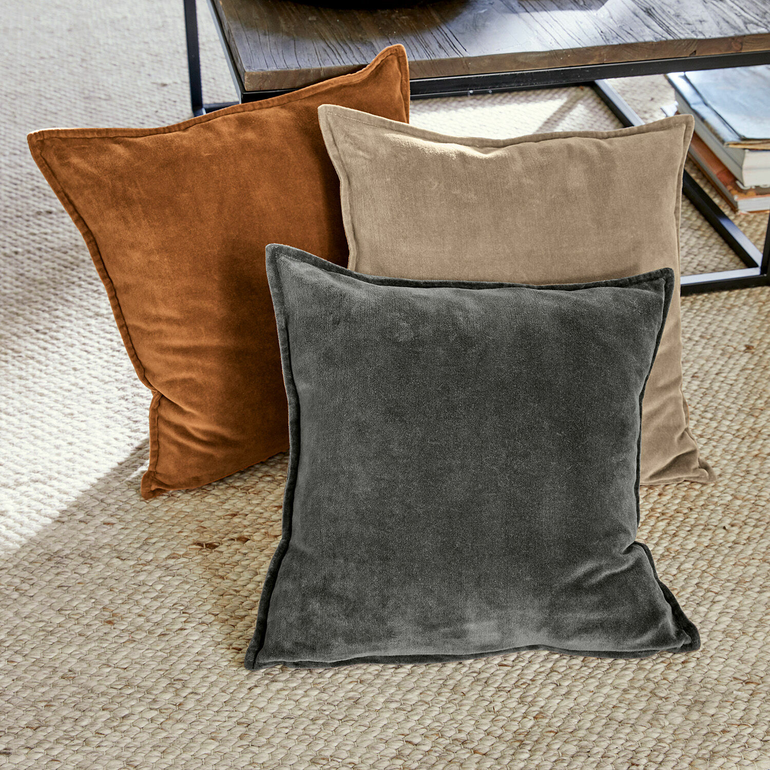 Kissenhülle 3er Set Lumeau | orange/grau/beige