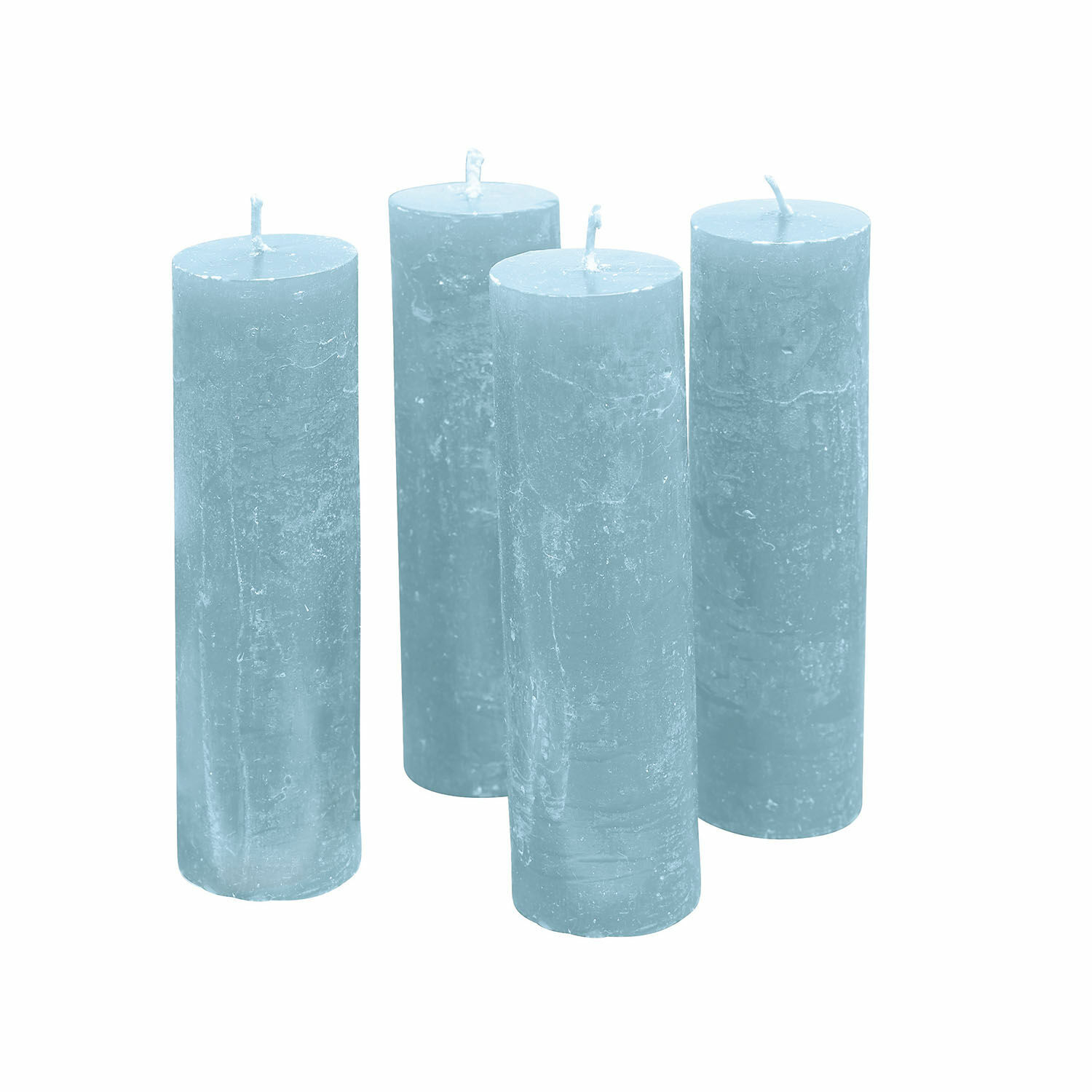 blau 4er Set blaue Muriel Kerzen aus Wachs, dekorative Wohnaccessoires und stimmungsvolle Beleuchtung
