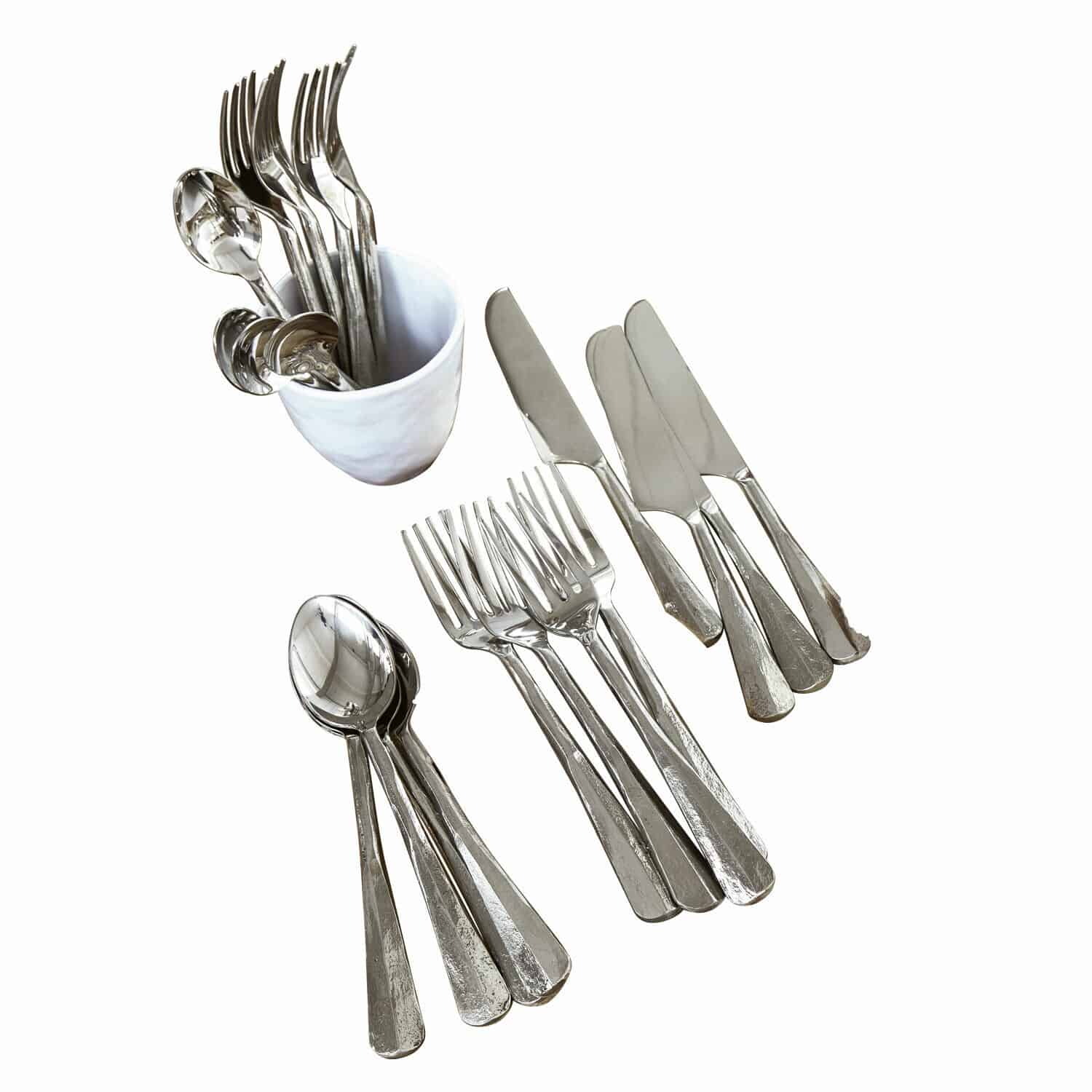 Besteck Malden Besteckset aus silbernem Edelstahl mit Messern, Gabeln und Löffeln