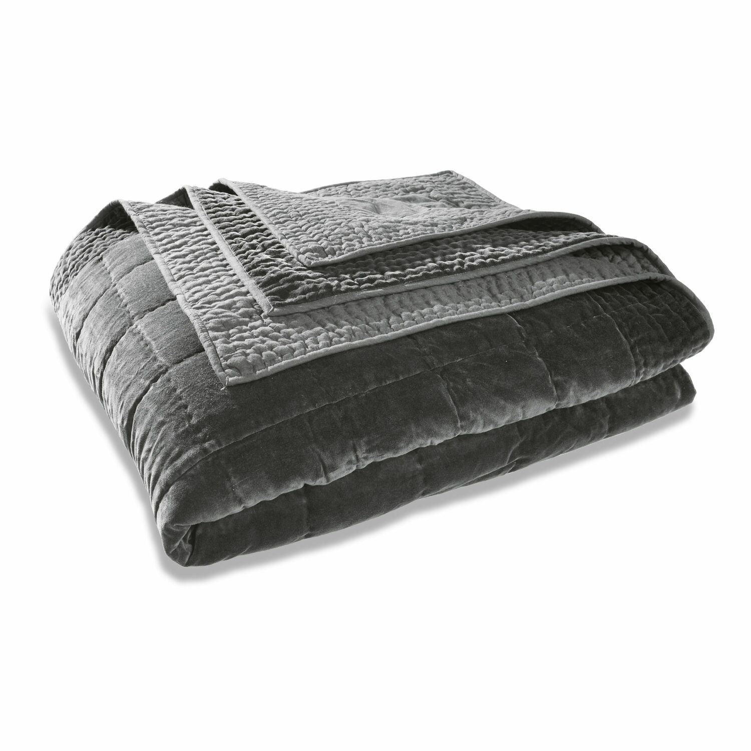 grau Grau gesteppte Arasta Tagesdecke aus weichem Material, ideal für Schlafzimmerdeko und Komfort