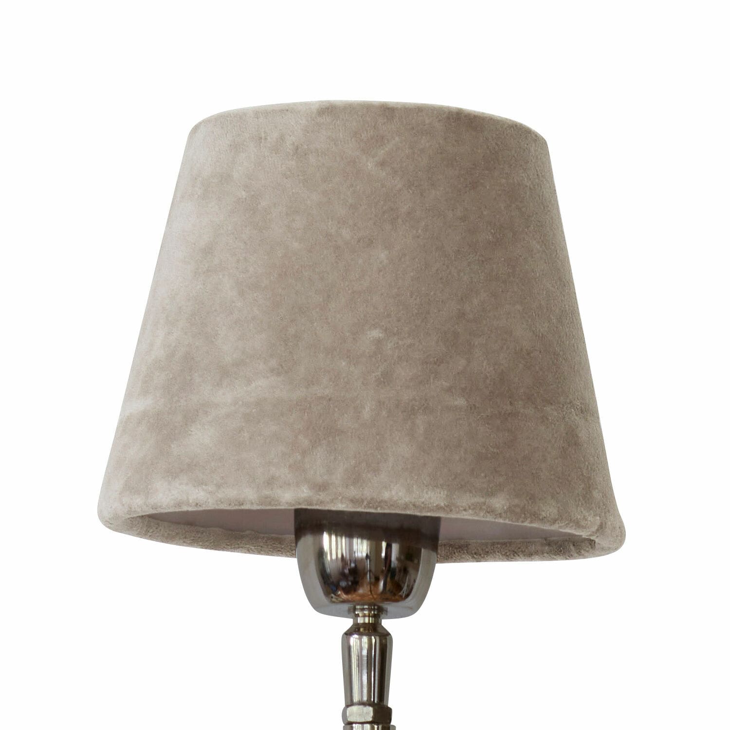 beige Beiger Lampenschirm aus weichem Material für Tischlampe, eleganter Wohnaccessoire