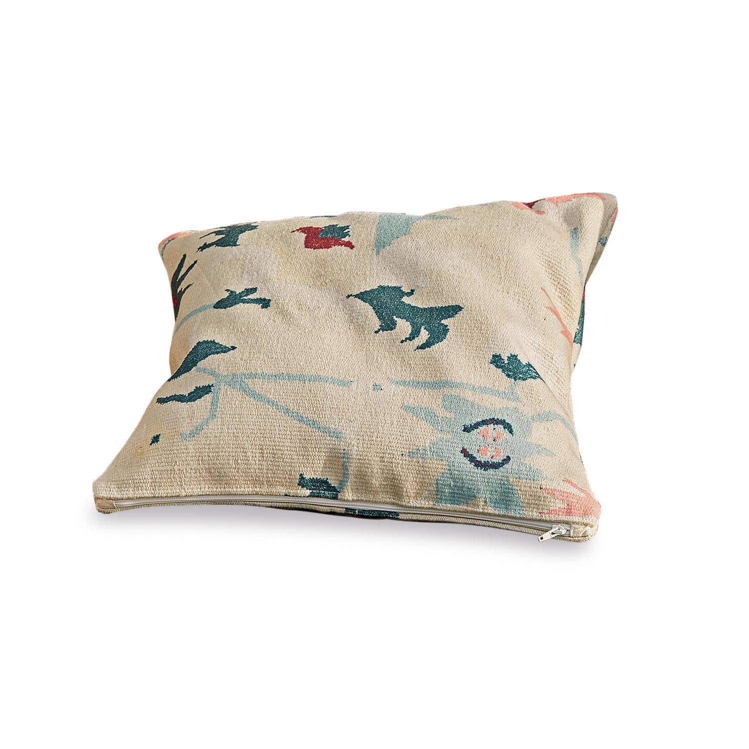 In- & Outdoor-Kissenhülle Sorbey Beige Dekokissen mit buntem Muster und Reißverschluss, weiches Material für Wohnzimmer