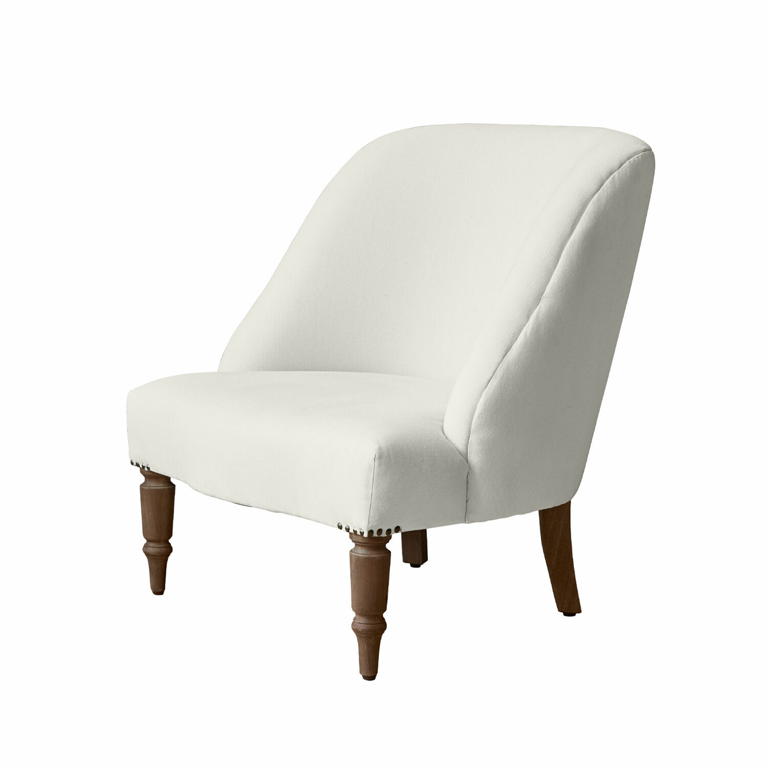 weiß Weißer Maplewood Sessel mit Holzbeinen, eleganter Polstersessel für Wohnzimmer