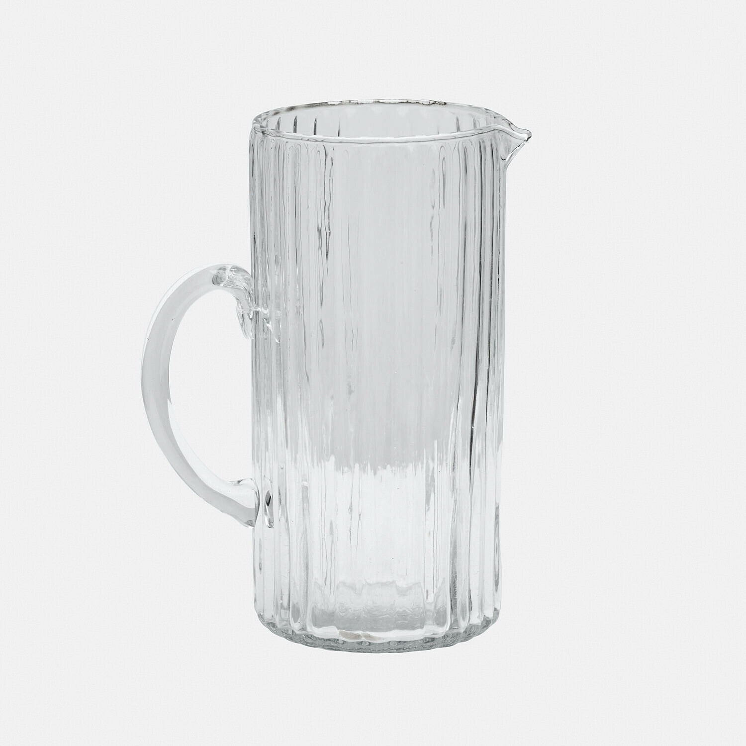 Krug Solerón Transparenter Glas-Krug mit Henkel und geriffelter Oberfläche zum Servieren von Getränken