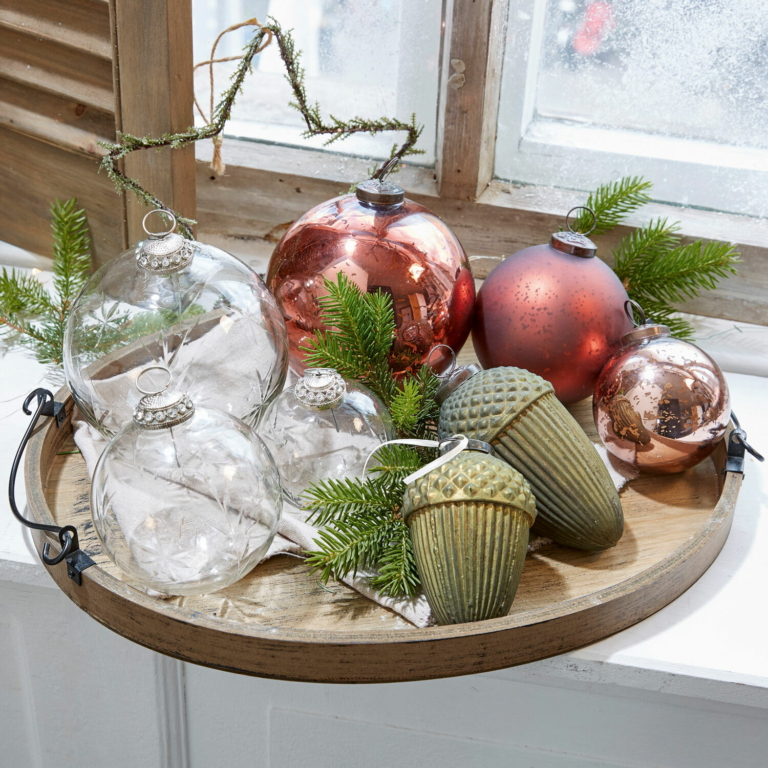 Weihnachtsschmuck 8er Set Glaster