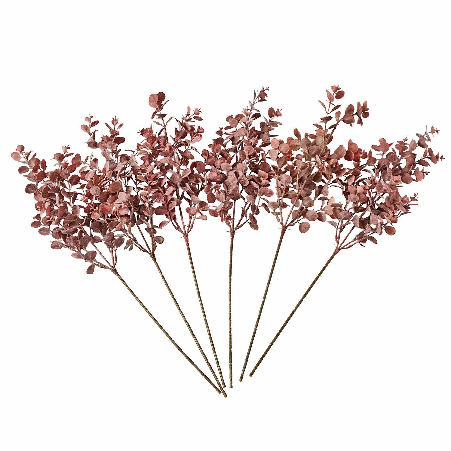 Künstliche Eukalyptuszweige in Rosa für Wohnraumdekoration und Blumenarrangements