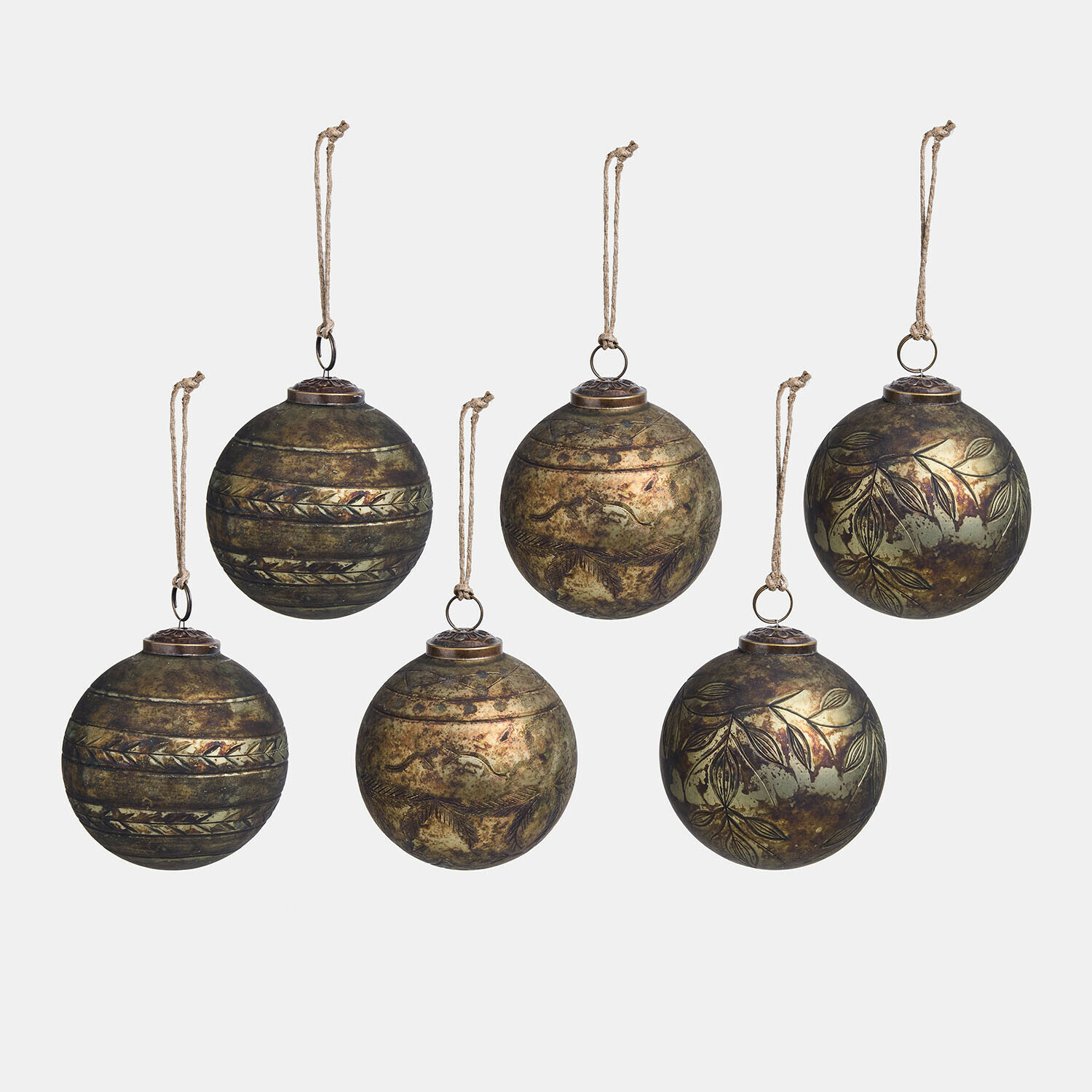 Weihnachtskugel 6er Set Goldenblist