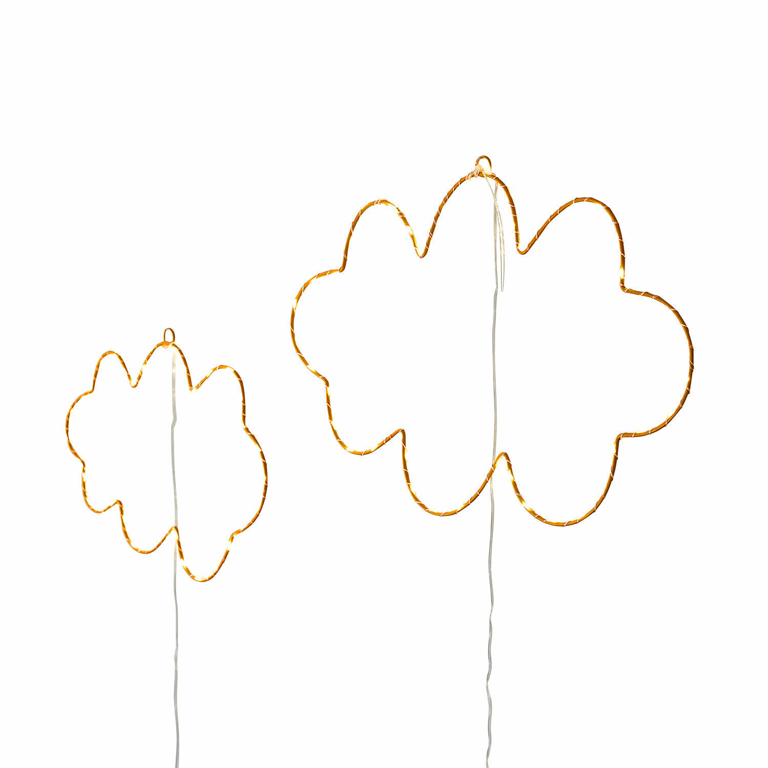 LED-Lichterkette in Wolkenform mit warmem Licht, ideal für Wohnraum- und Weihnachtsdekoration