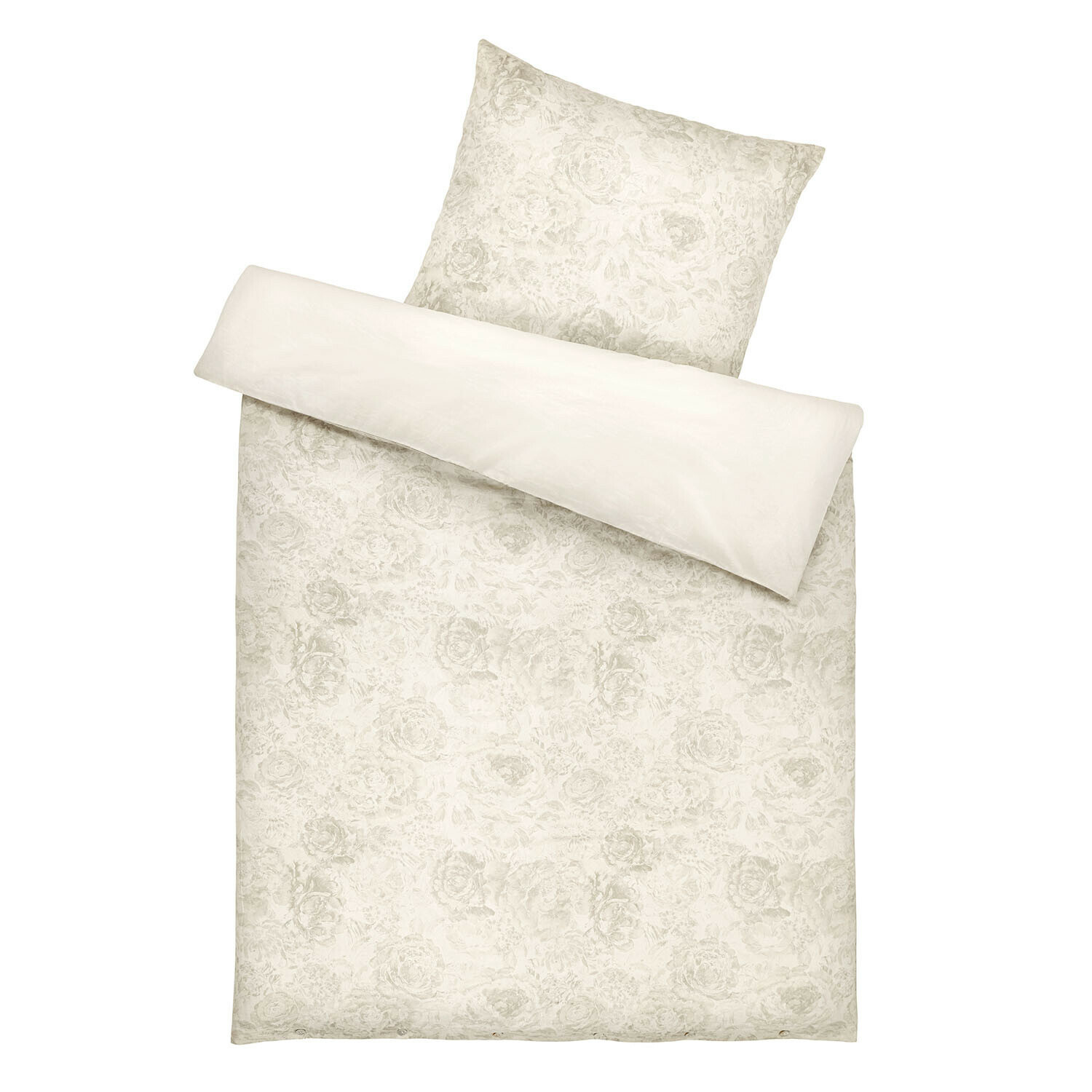 Bettwäsche Bravonea Helle Baumwoll-Bettwäsche mit zartem Blumenmuster, ideal für ein gemütliches Schlafzimmer