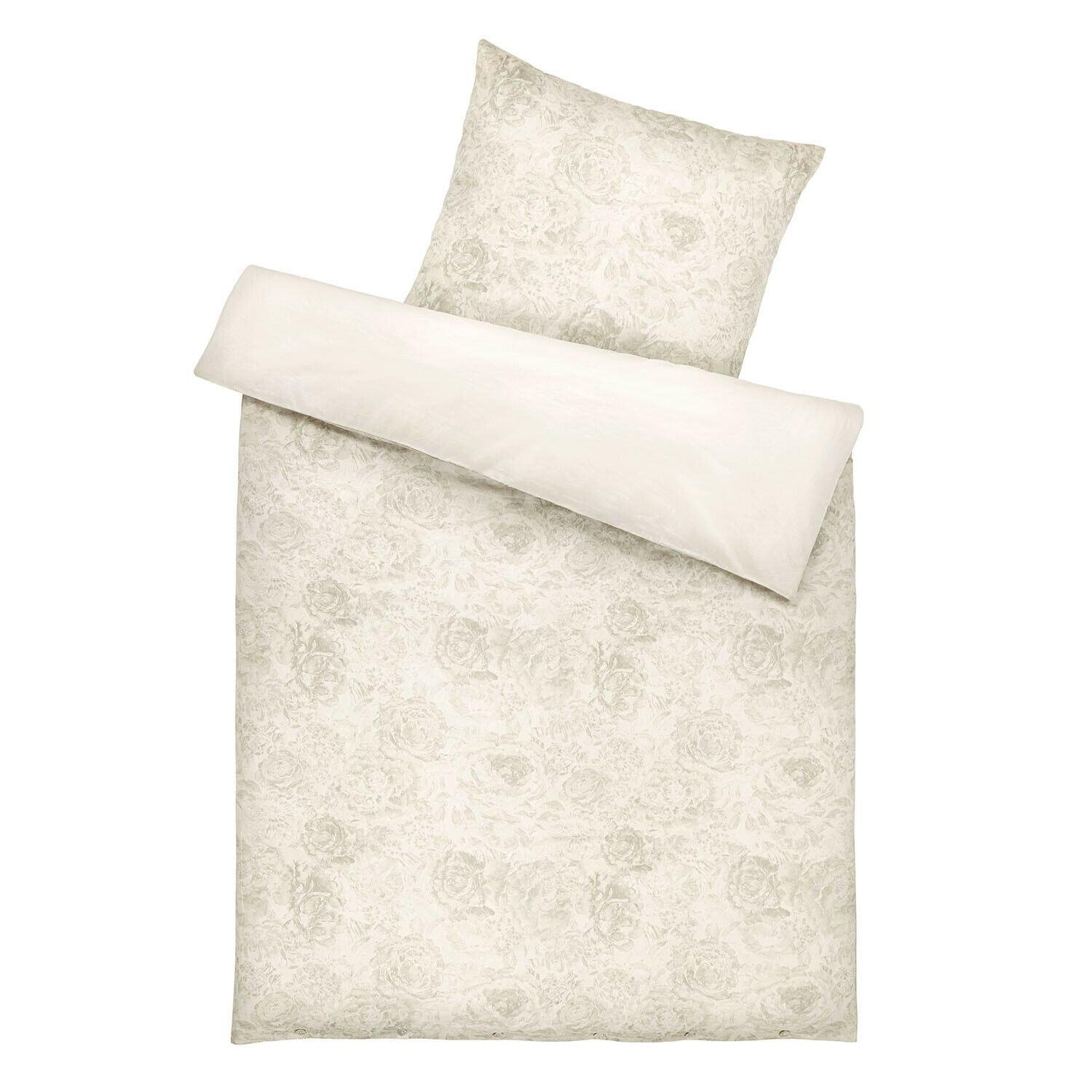 Bettwäsche Bravonea Helle Baumwoll-Bettwäsche mit zartem Blumenmuster, ideal für ein gemütliches Schlafzimmer