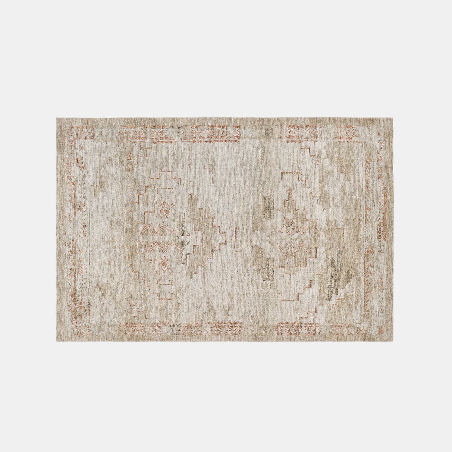Teppich Soravitto Beigefarbener Teppich mit dezentem Vintage-Muster, weiches Material, Wohnraumdekoration