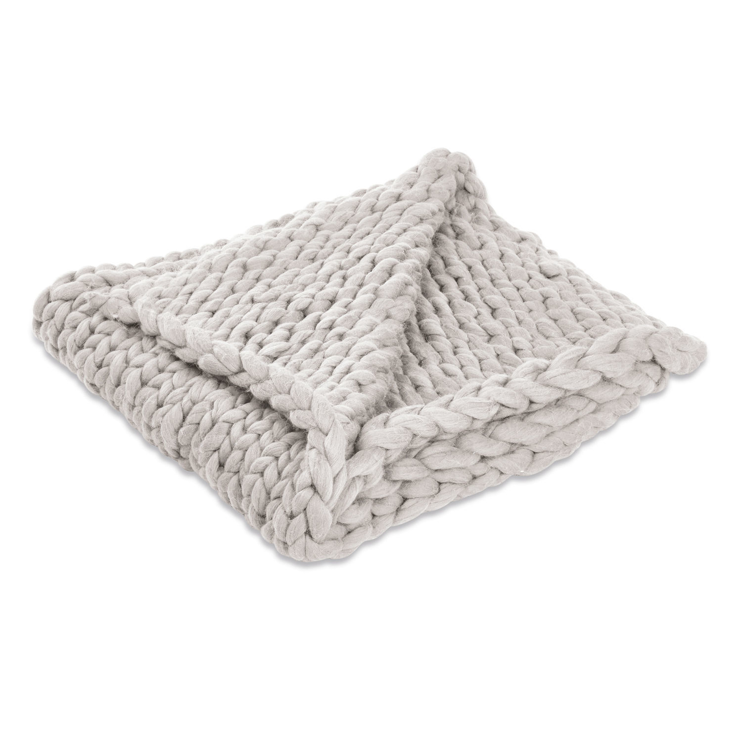 grau Grau gestrickte Reidous Decke aus dickem, weichem Material, ideal für Dekoration und Wärme.