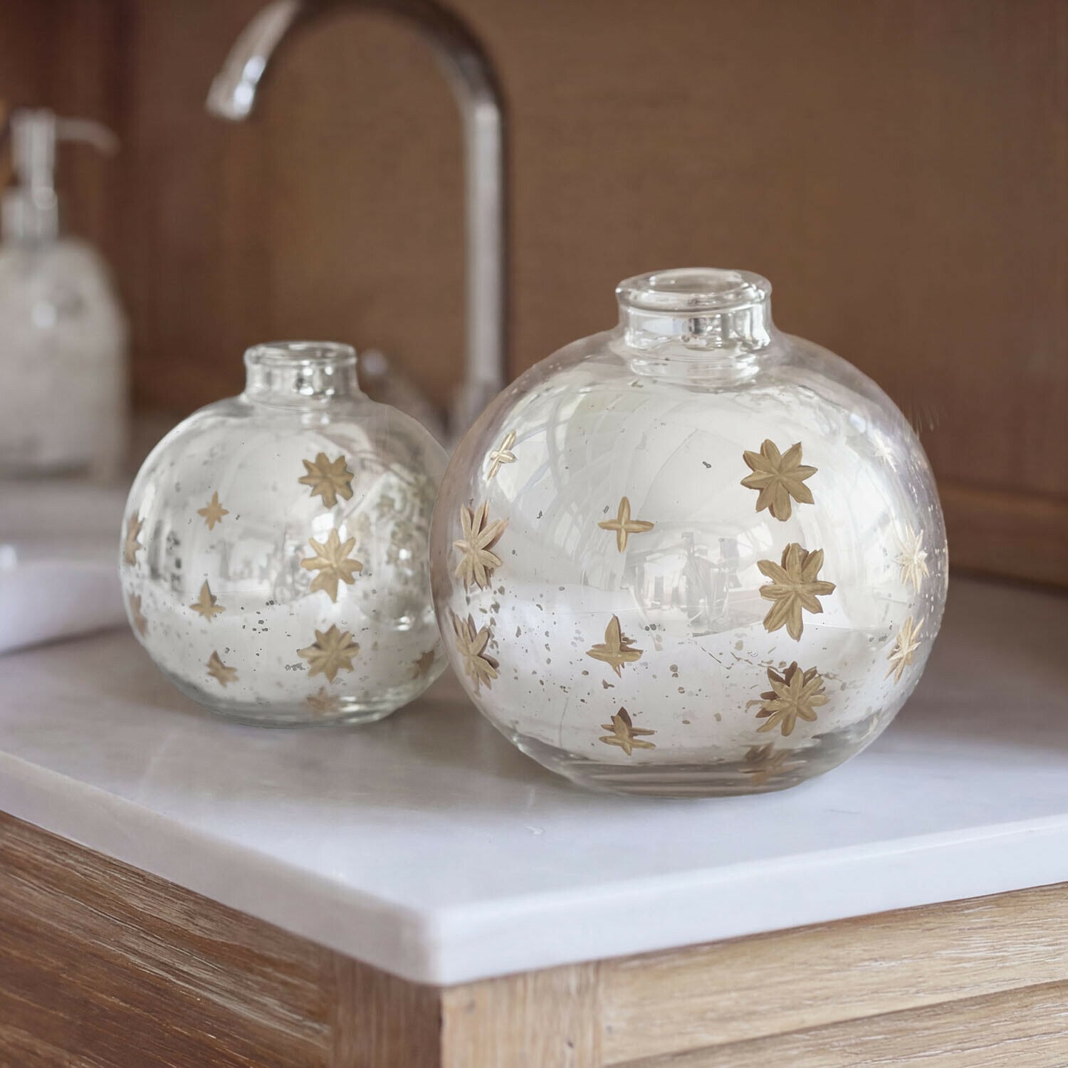 Vase 2er Set Sølvås