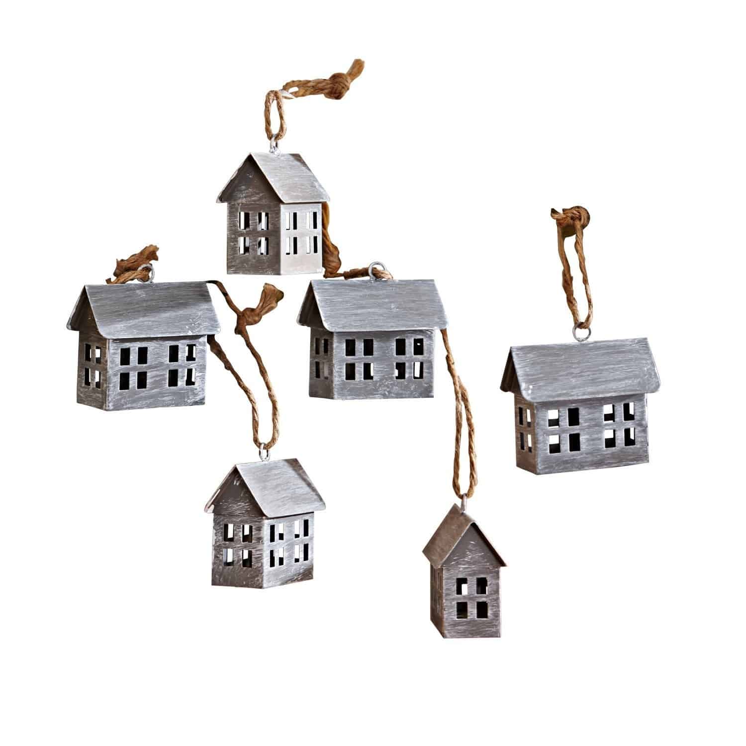 Deko-Anhänger 6er Set Cottages