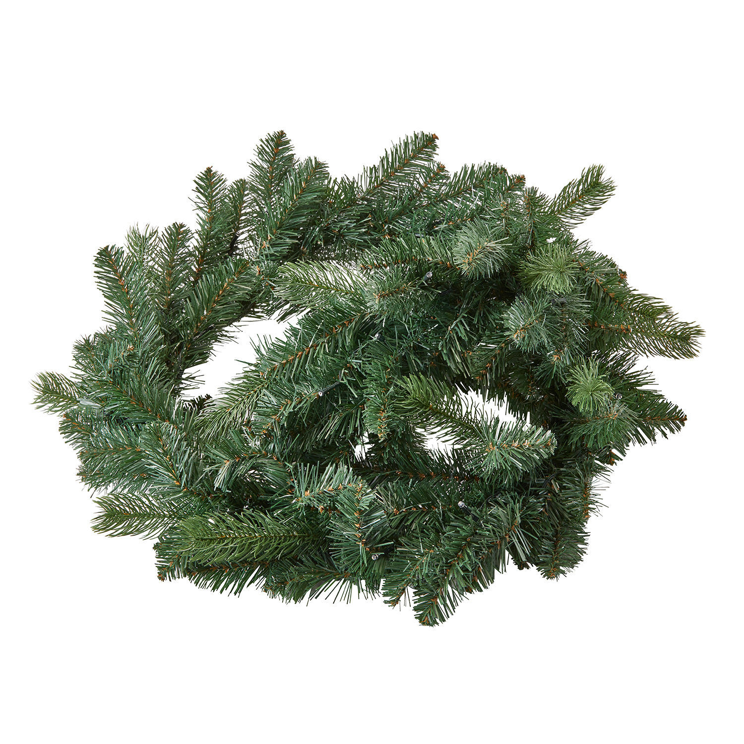 Grüne LED-Girlande aus Tannenzweigen für festliche Weihnachts- und Wohnraumdeko