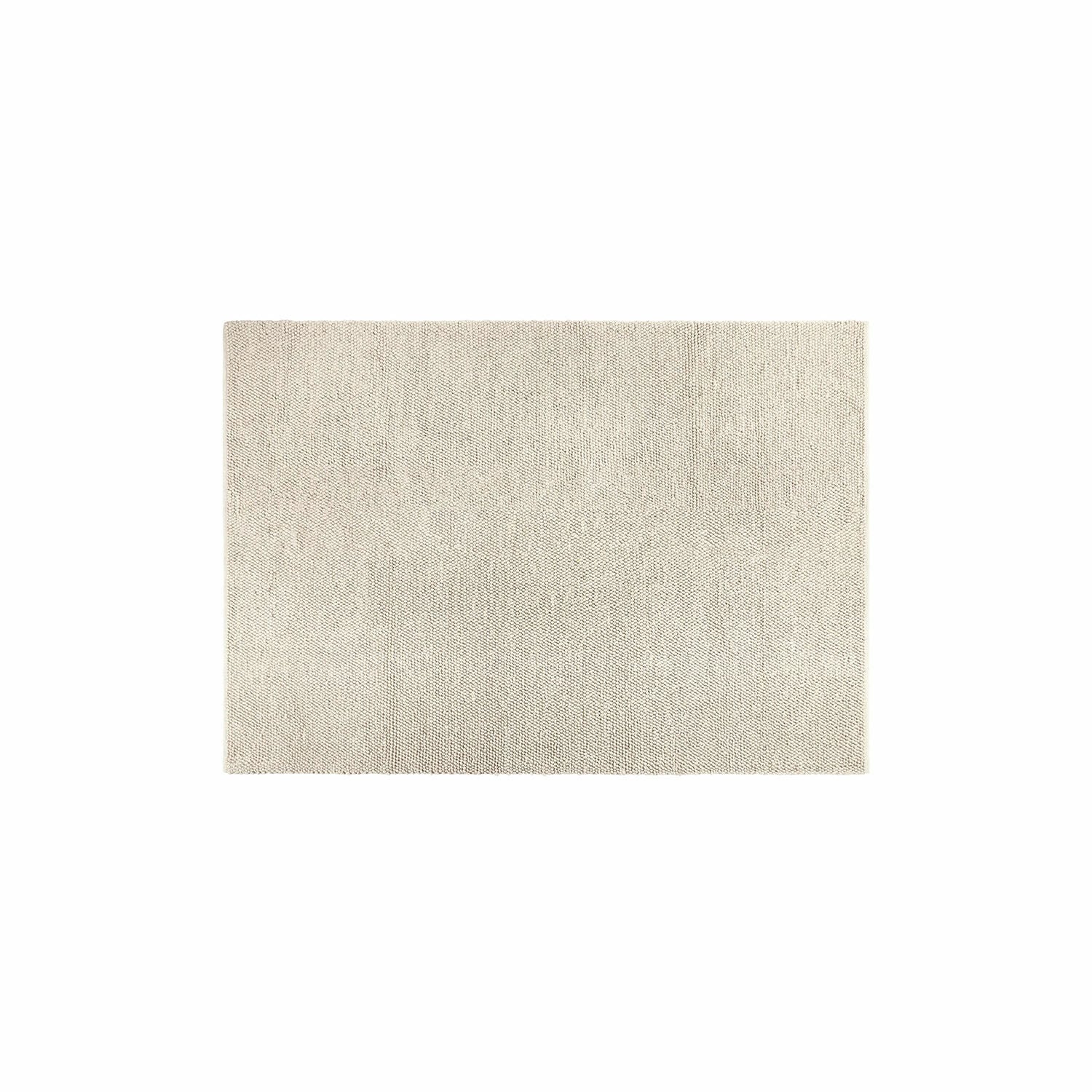Teppich Coleman Beige rechteckige Tischunterlage aus gewebtem Stoff mit feiner Struktur für Tischdekoration