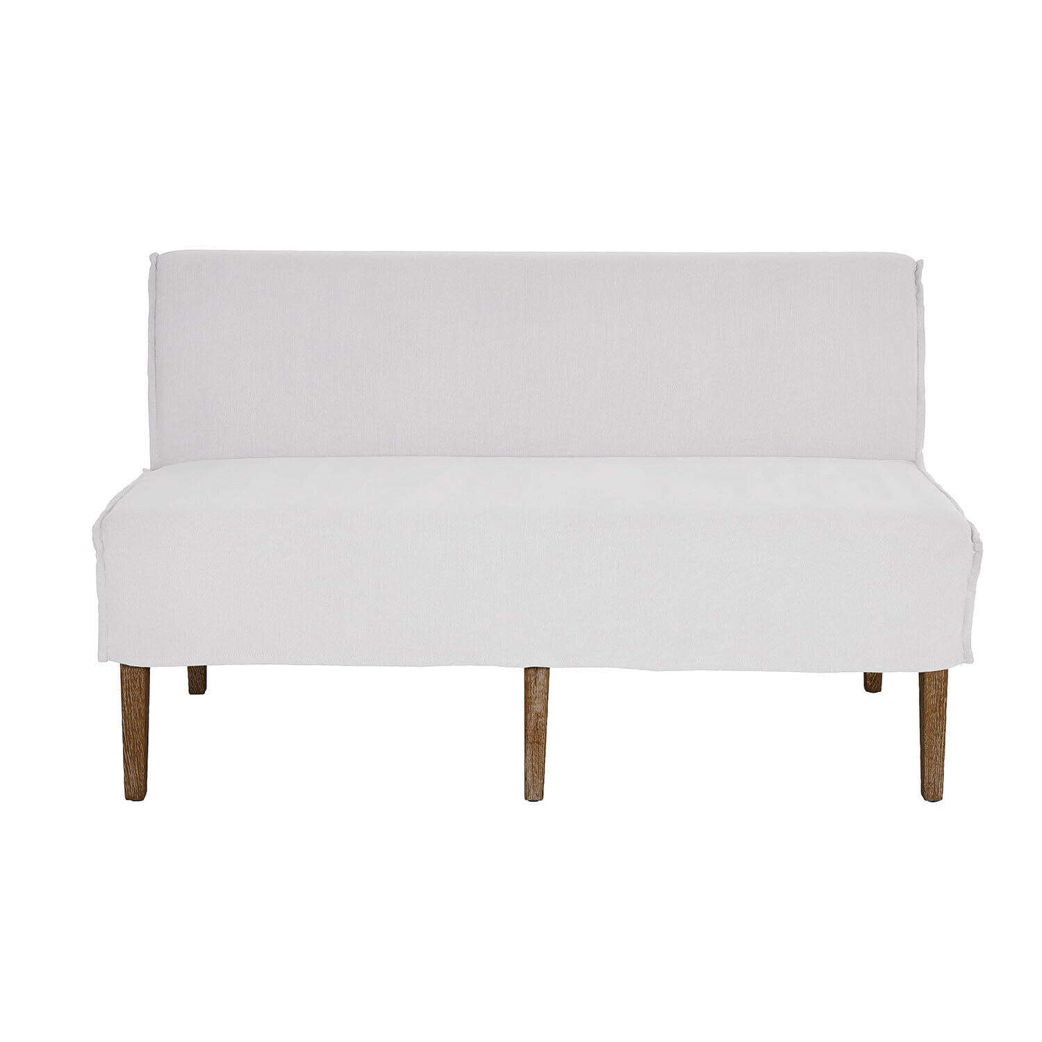 Küchensofa Vinterfjord in Creme mit Holzbeinen, bequemes Sitz- und Rückenpolster
