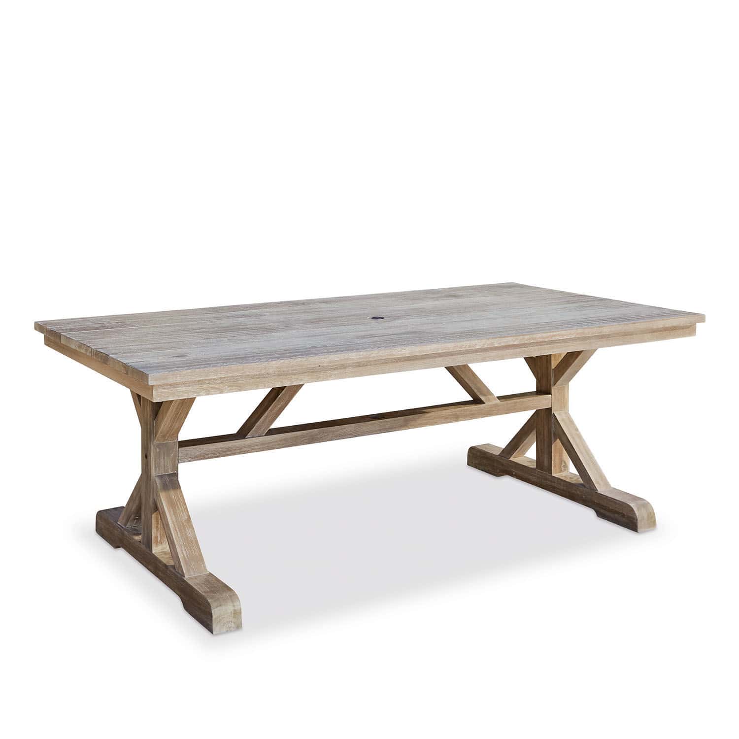 Tisch FSC®-100% Graslin Großer Gartentisch aus naturfarbenem Teakholz, ideal für Terrasse und Garten