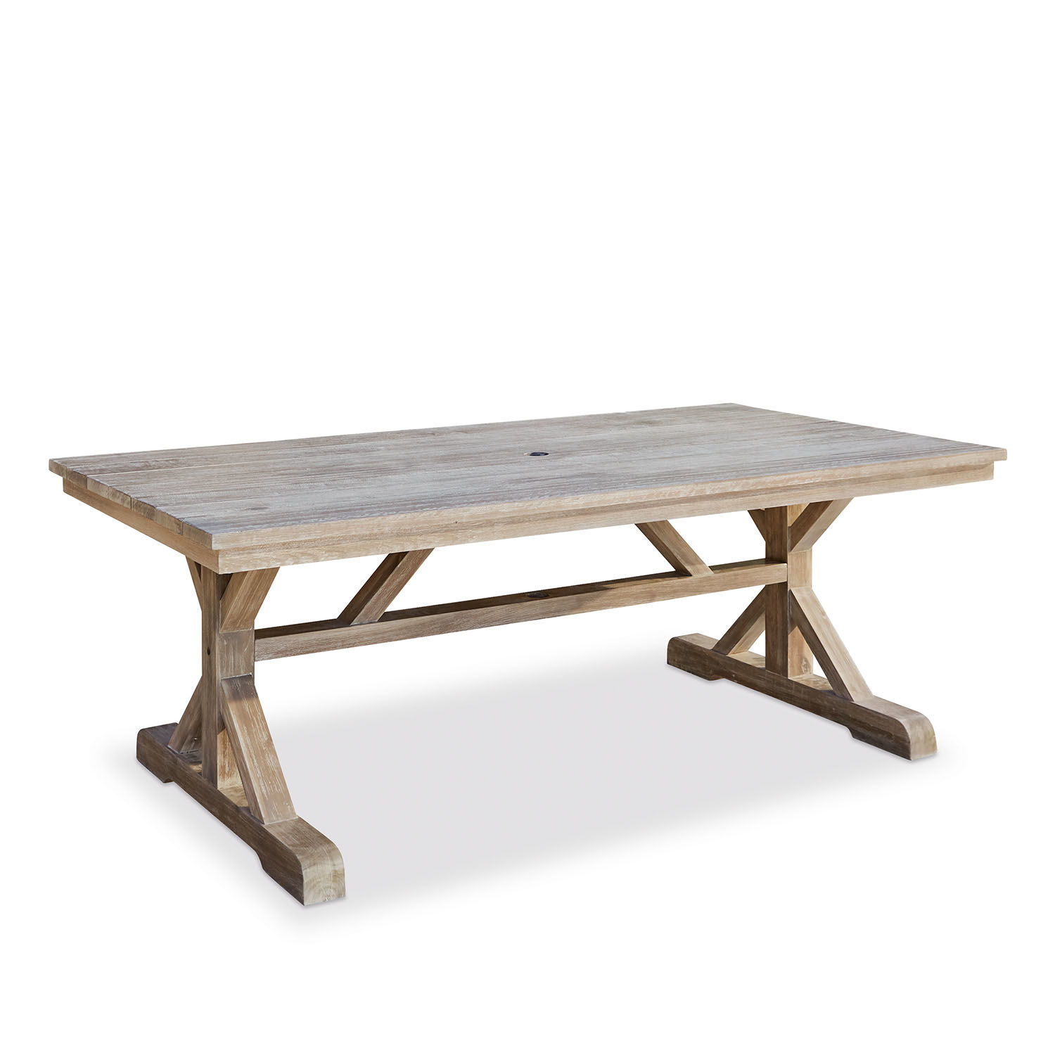 Tisch FSC®-100% Graslin Großer Gartentisch aus naturfarbenem Teakholz, ideal für Terrasse und Garten