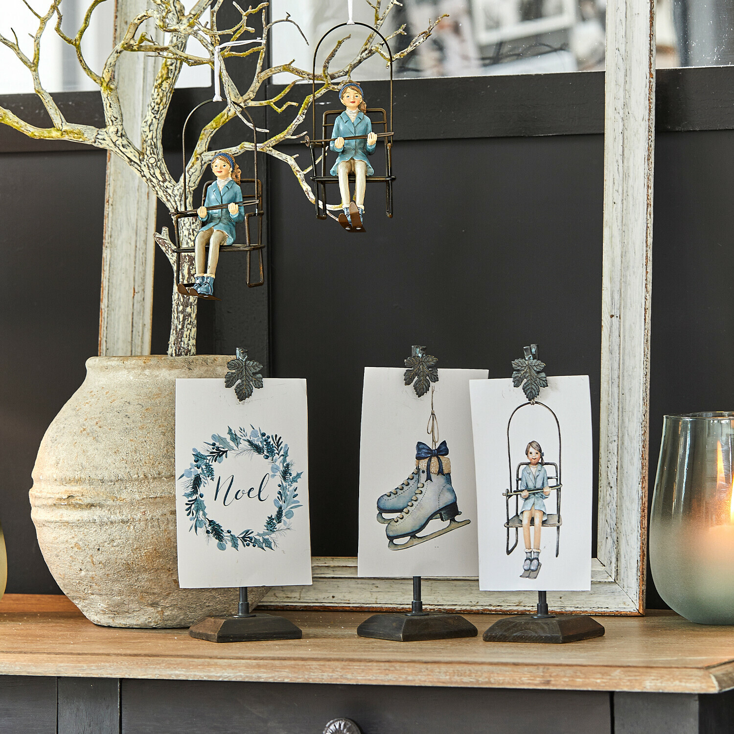 Bild mit Halterung 3er Set Herveline