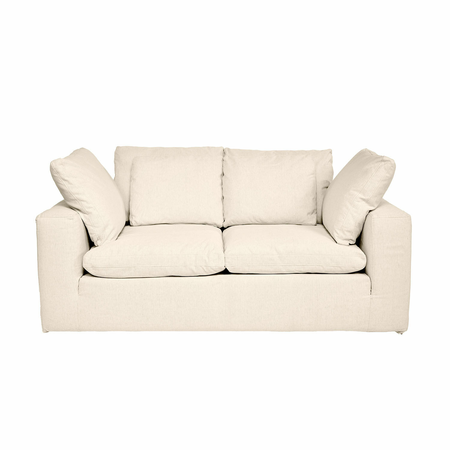 Sofa Xavreille Beige Stoffsofa mit weichen Kissen, modernes und komfortables Wohnzimmermöbel