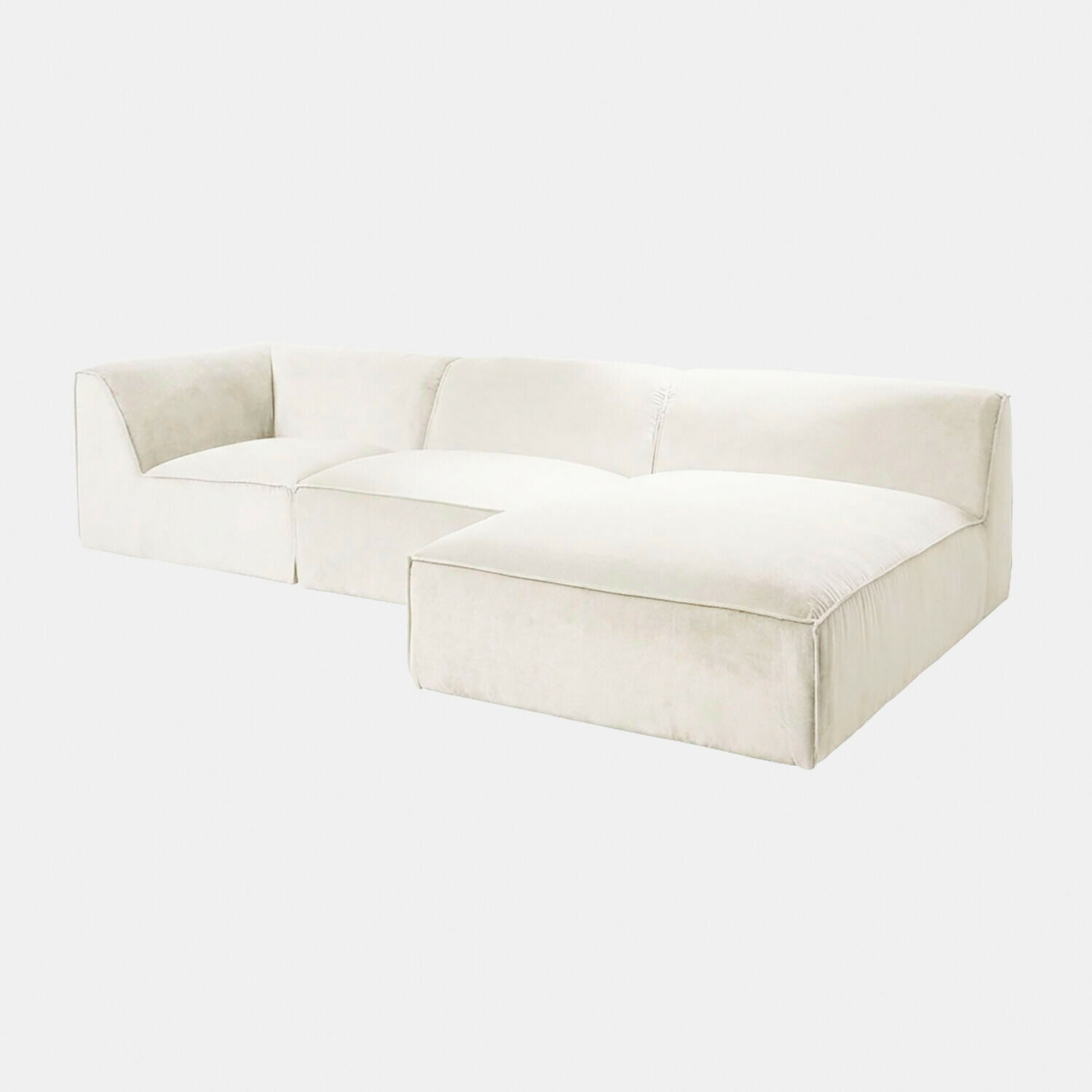 creme Modulares McLean Sofa in cremefarbenem, weichem Stoff mit modernem Design für Wohnzimmer
