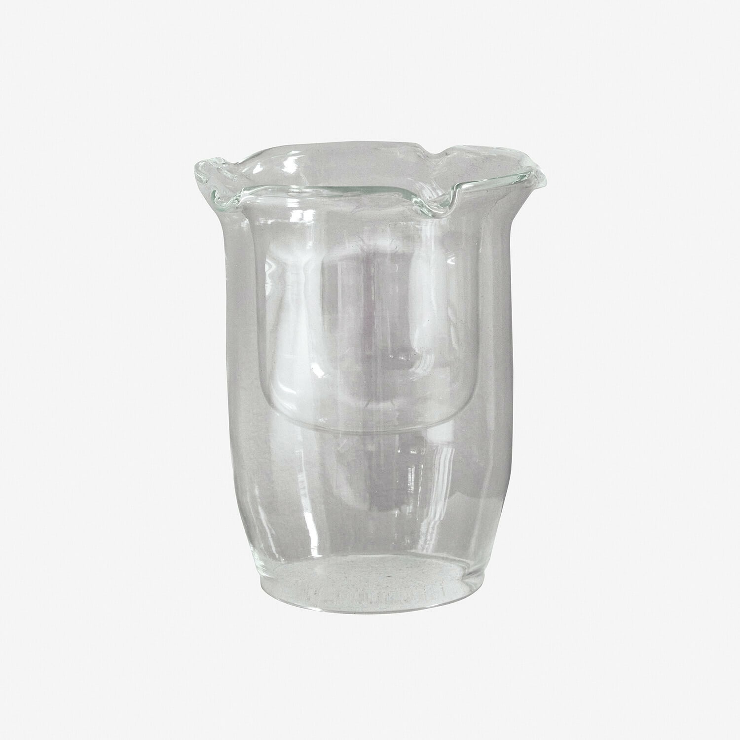 Windlicht Bellevoire Transparente Glasvase mit unregelmäßigem Rand, Innendekoration, klares Glas