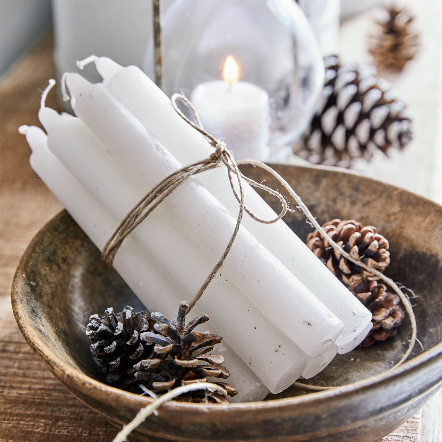 Kerze 12er Set Bauceau | creme
