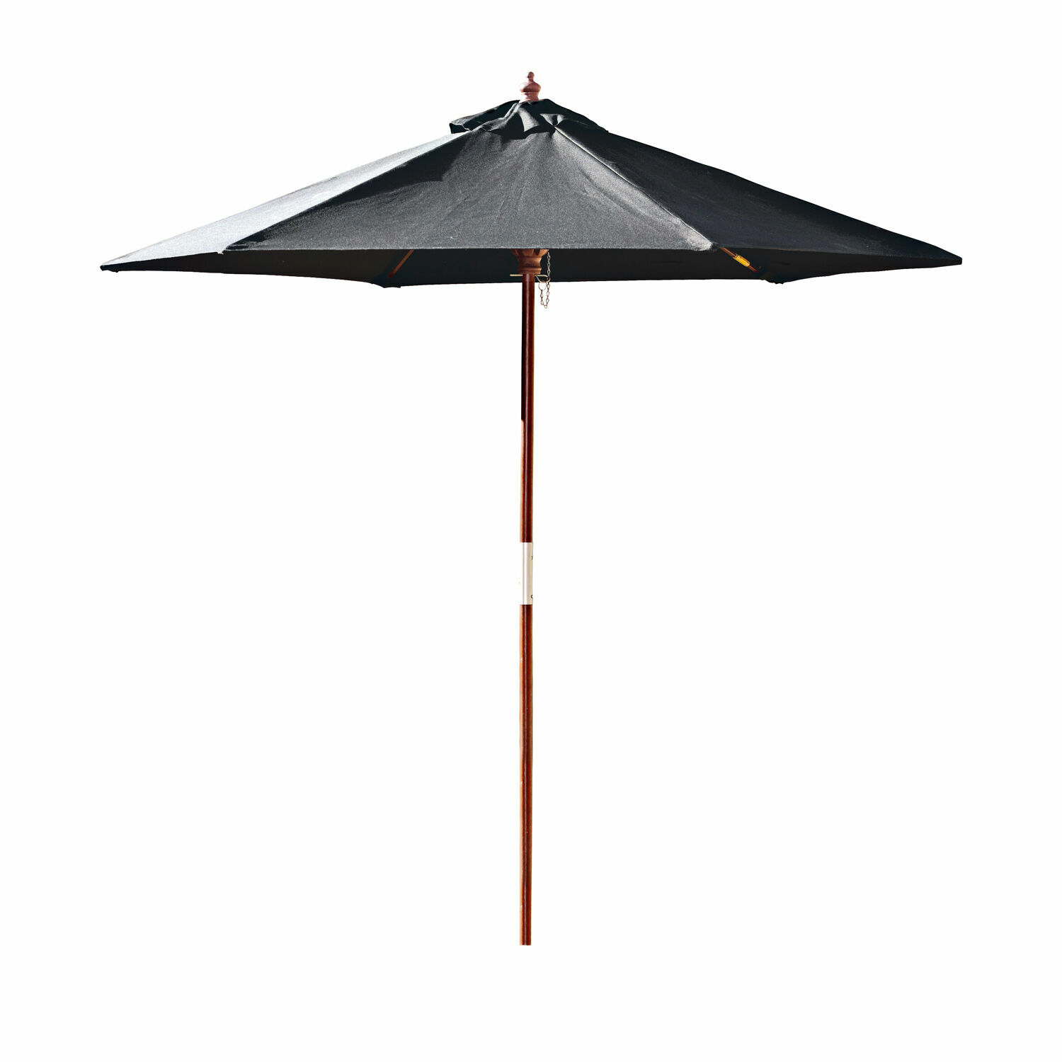schwarz Schwarzer Enfield Sonnenschirm mit Holzgestell, idealer Sonnenschutz für Terrasse und Garten
