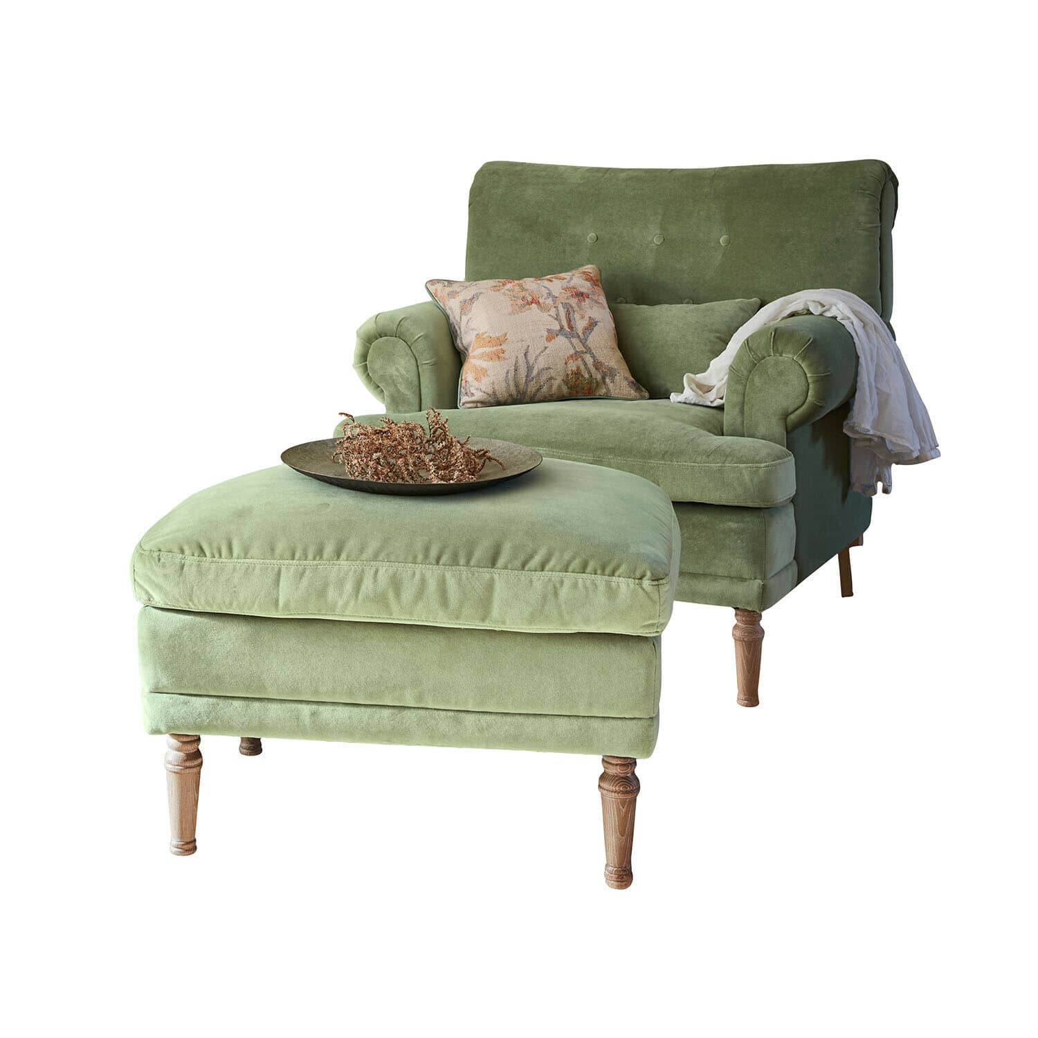 Sessel mit Hocker Éclat Émeraude