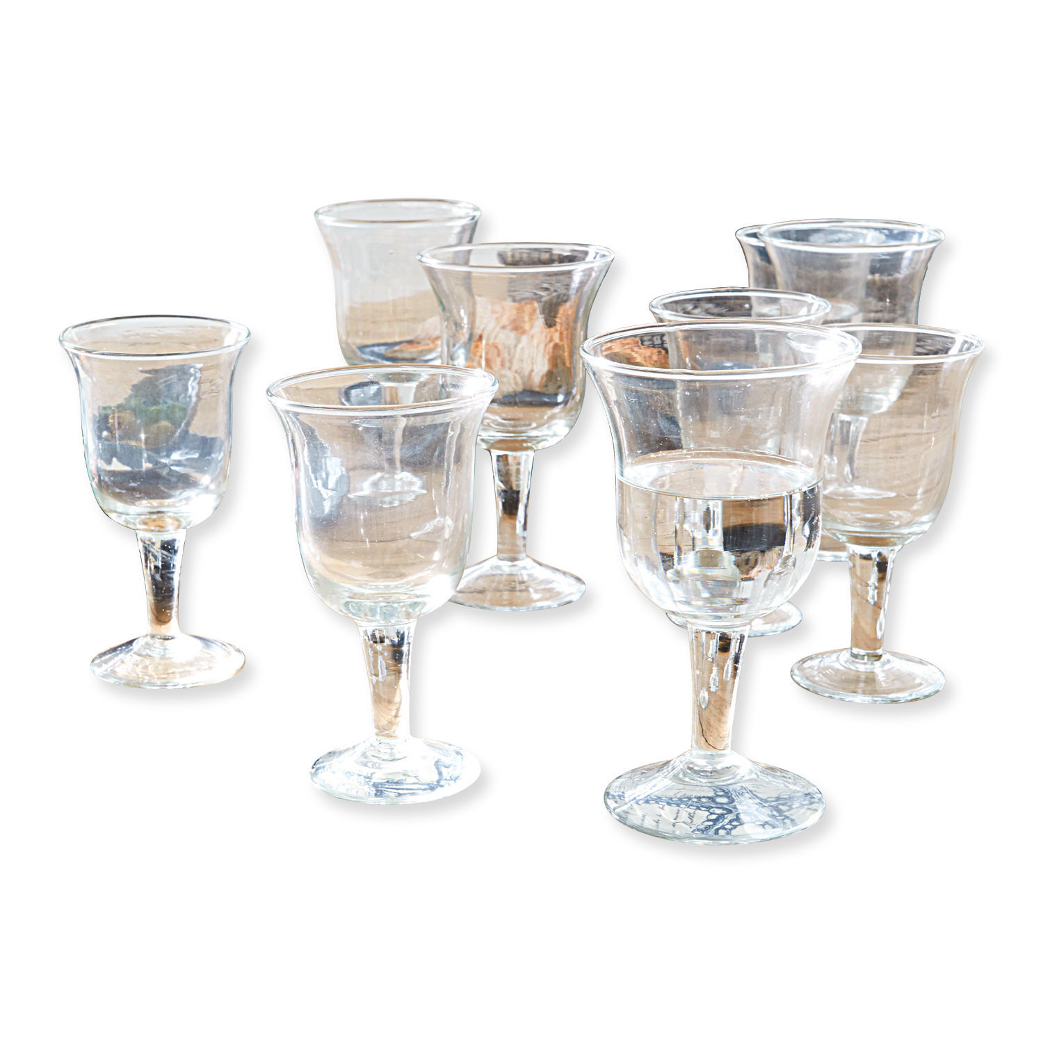 Glas 12er Set Antrim Acht transparente Gläser aus Glas mit Stiel, elegantes Trinkglas-Set für Zuhause
