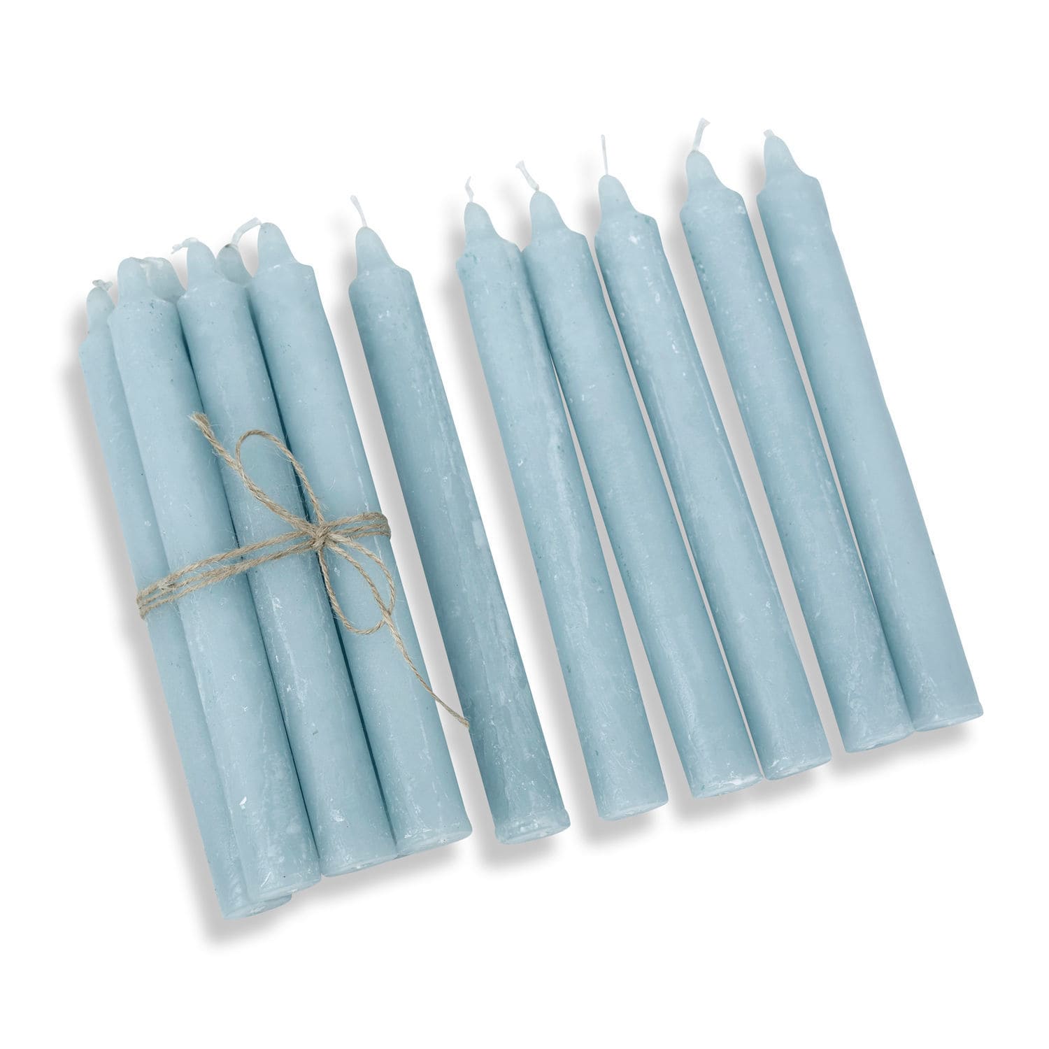 Kerze 12er Set Bauceau Set aus 12 blauen Wachskerzen, dekorativ und elegant für den Wohnbereich