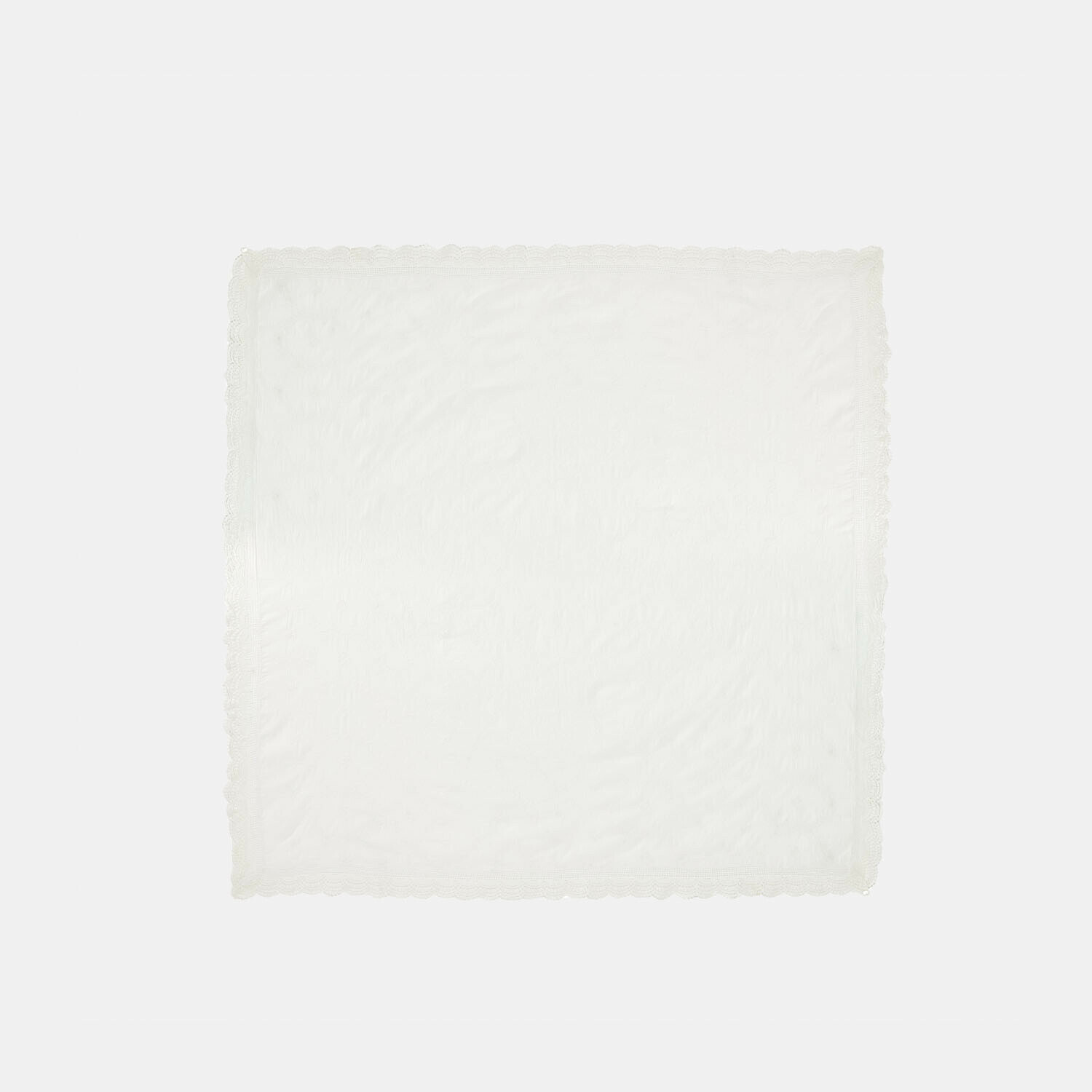 Tischdecke Valek Weiße Baumwoll-Tischdecke mit feiner Spitzenkante, elegante Tischdekoration
