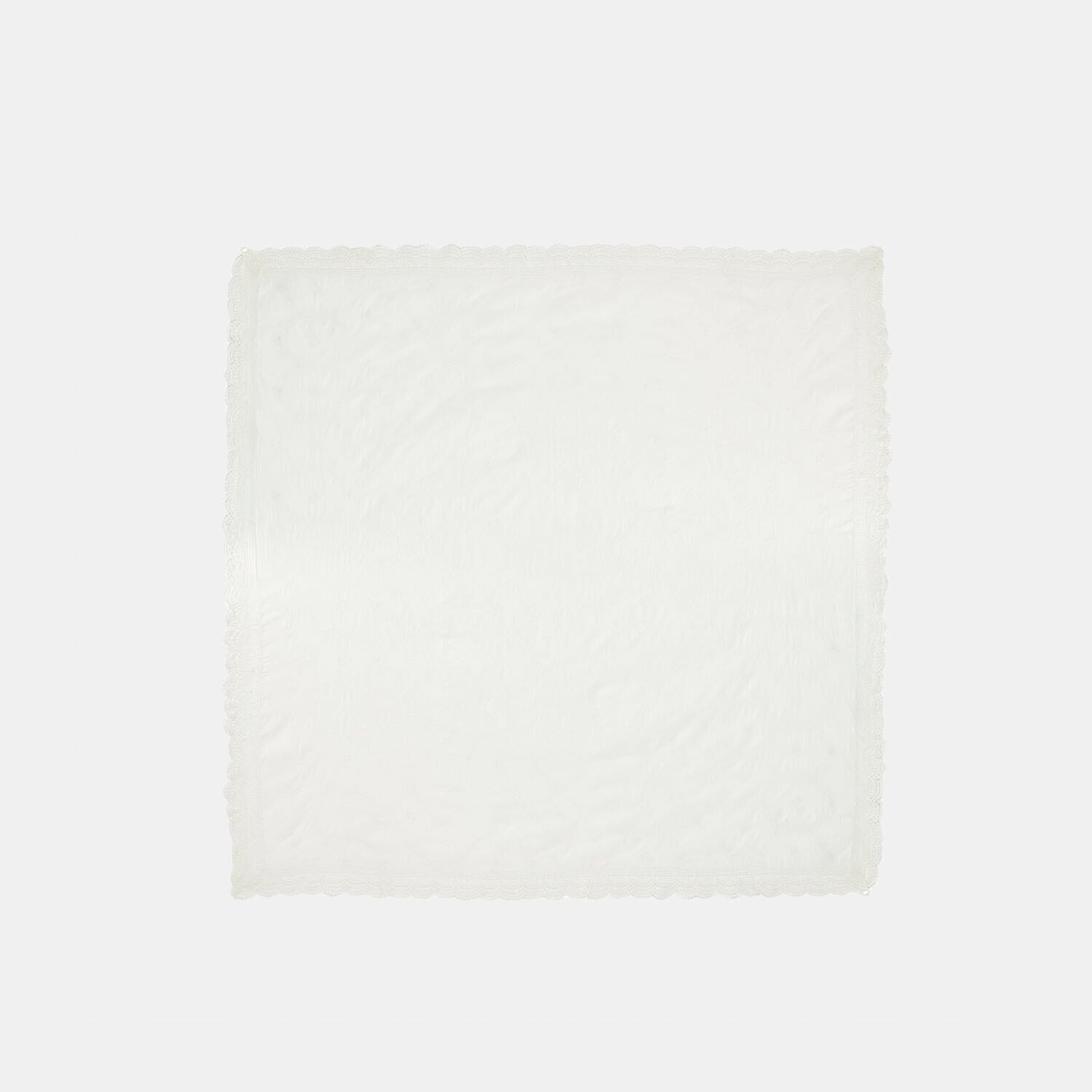 Tischdecke Valek Weiße Baumwoll-Tischdecke mit feiner Spitzenkante, elegante Tischdekoration