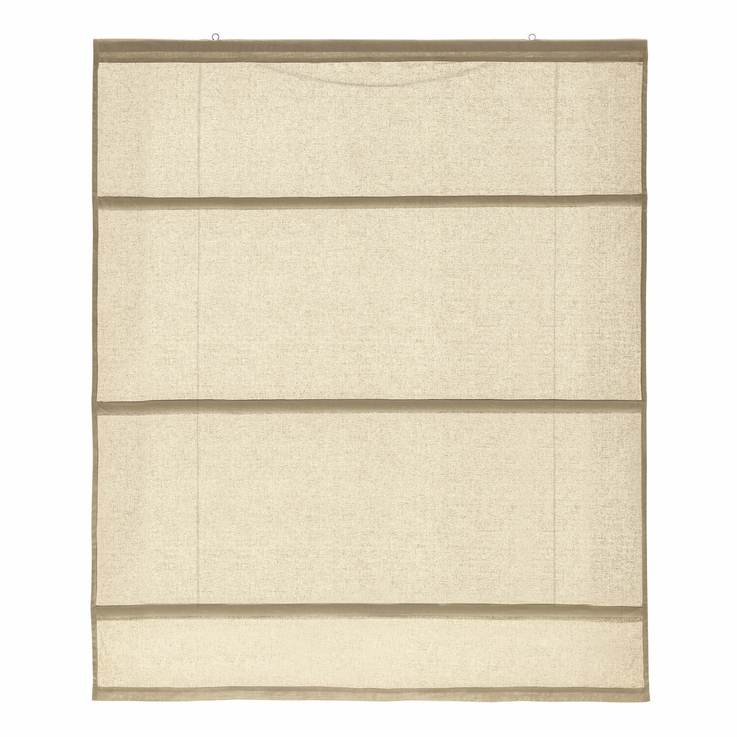 Beiges Faltrollo Fides aus Leinen, dekorativer und funktionaler Sichtschutz für Fenster