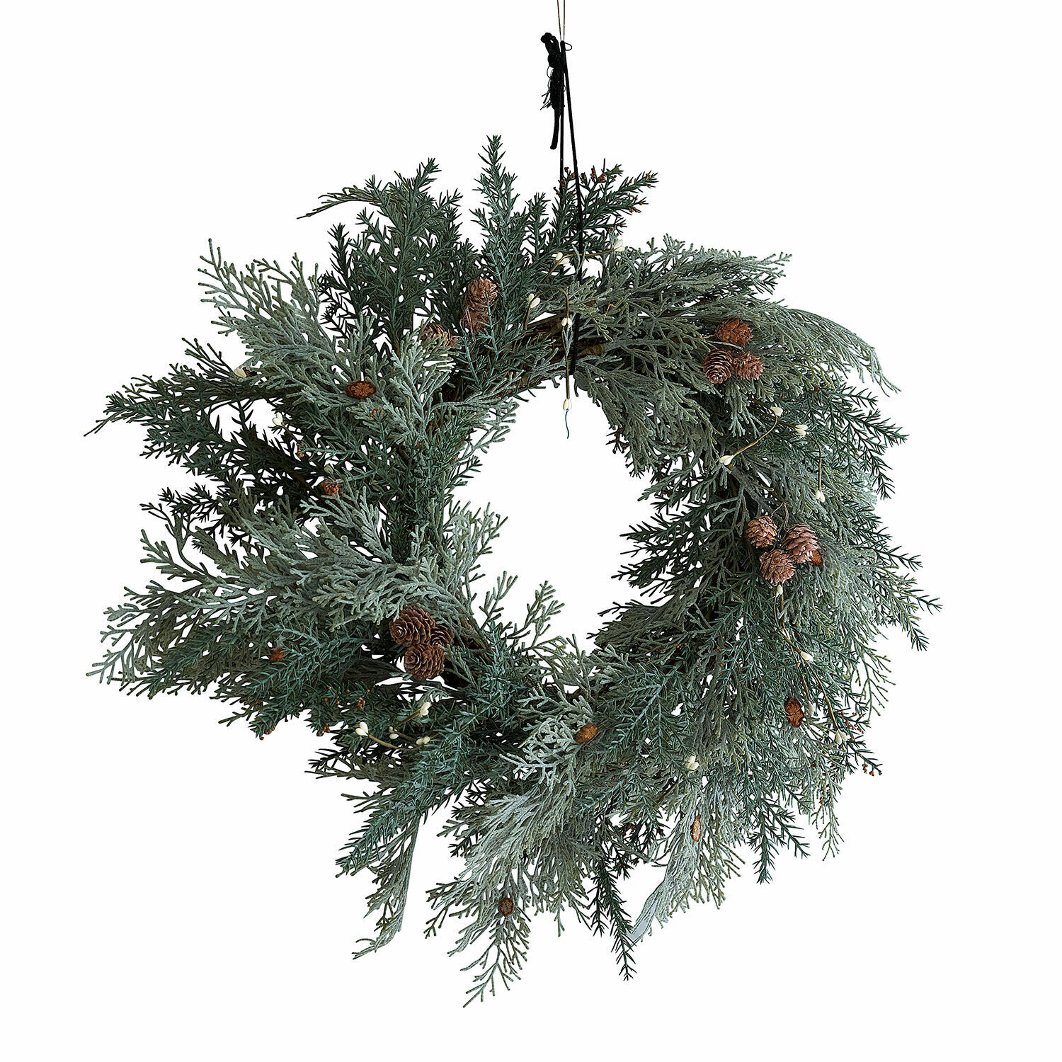 Kranz Privena Weihnachtskranz aus grünen Zweigen mit Zapfen, festliche Türdekoration
