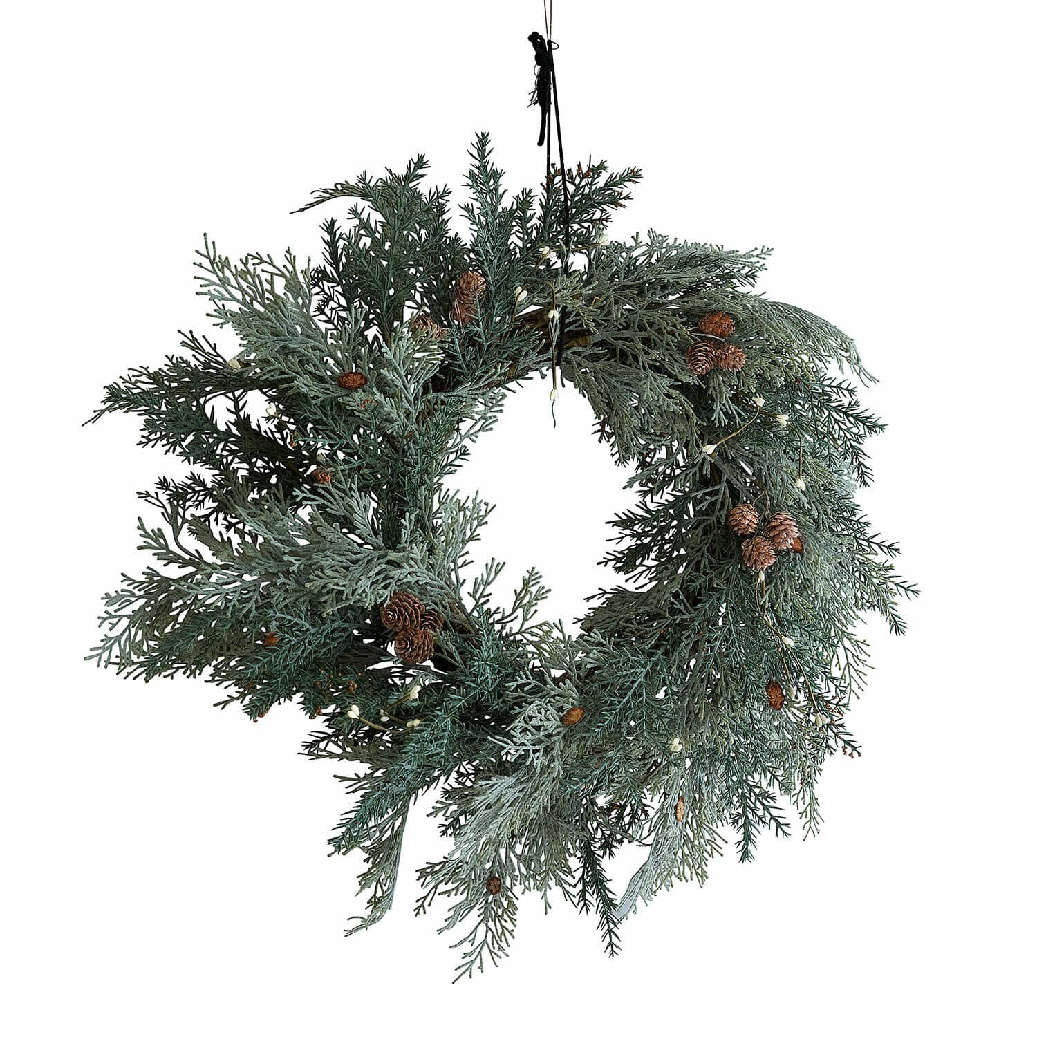 Kranz Privena Weihnachtskranz aus grünen Zweigen mit Zapfen, festliche Türdekoration