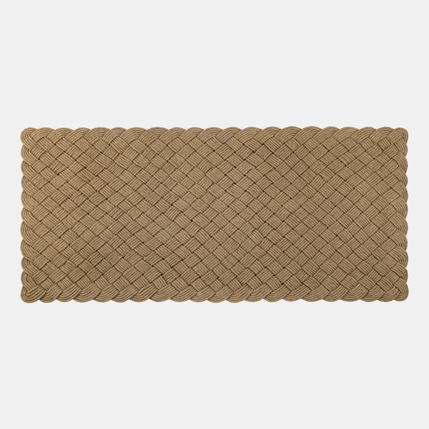 Läufer Hildas Braune, geflochtene Matte aus Naturmaterial, rechteckig, ideal für Wohnräume und Fußböden