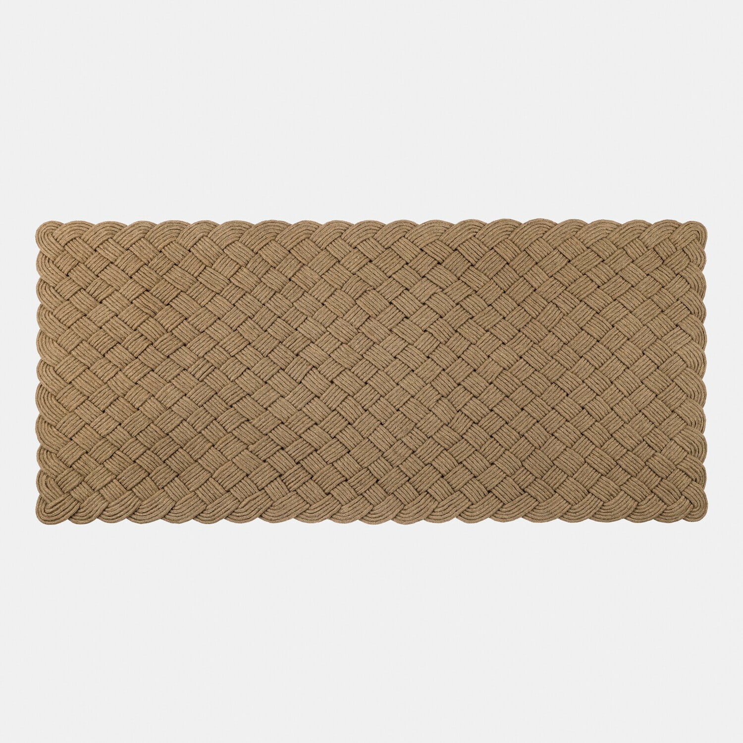 Läufer Hildas Braune, geflochtene Matte aus Naturmaterial, rechteckig, ideal für Wohnräume und Fußböden