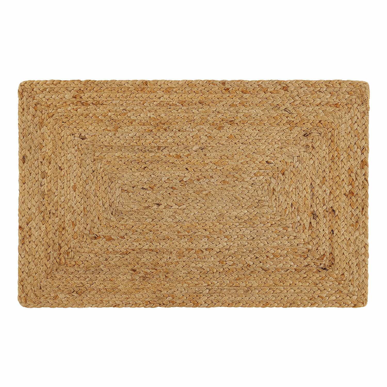 Badematte Busselton Rechteckiger Teppich aus geflochtener Naturjute in Beige für nachhaltige Wohnraumgestaltung