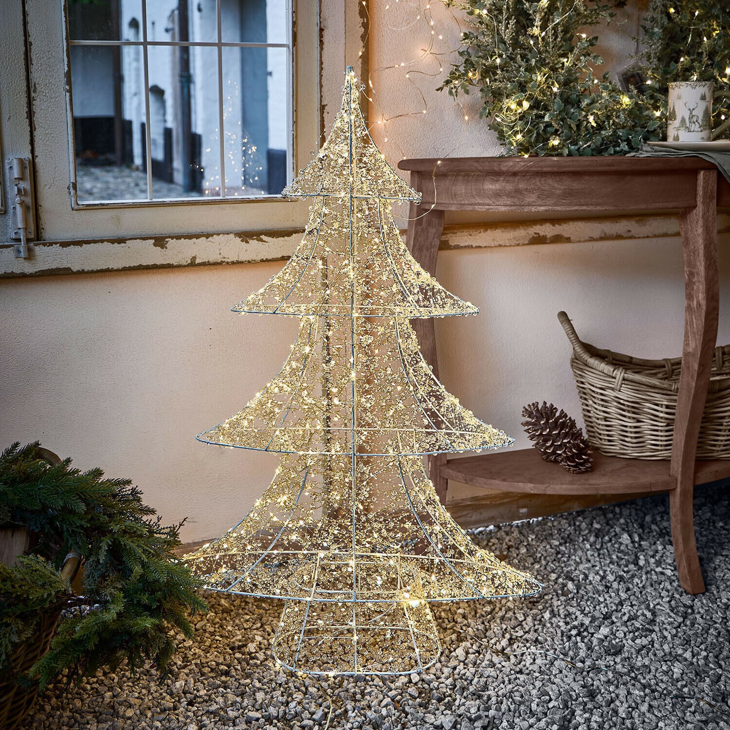 Beleuchtete Weihnachtsdeko