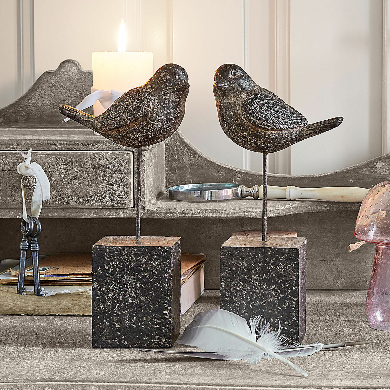 Deko-Vogel 2er Set Juxivel